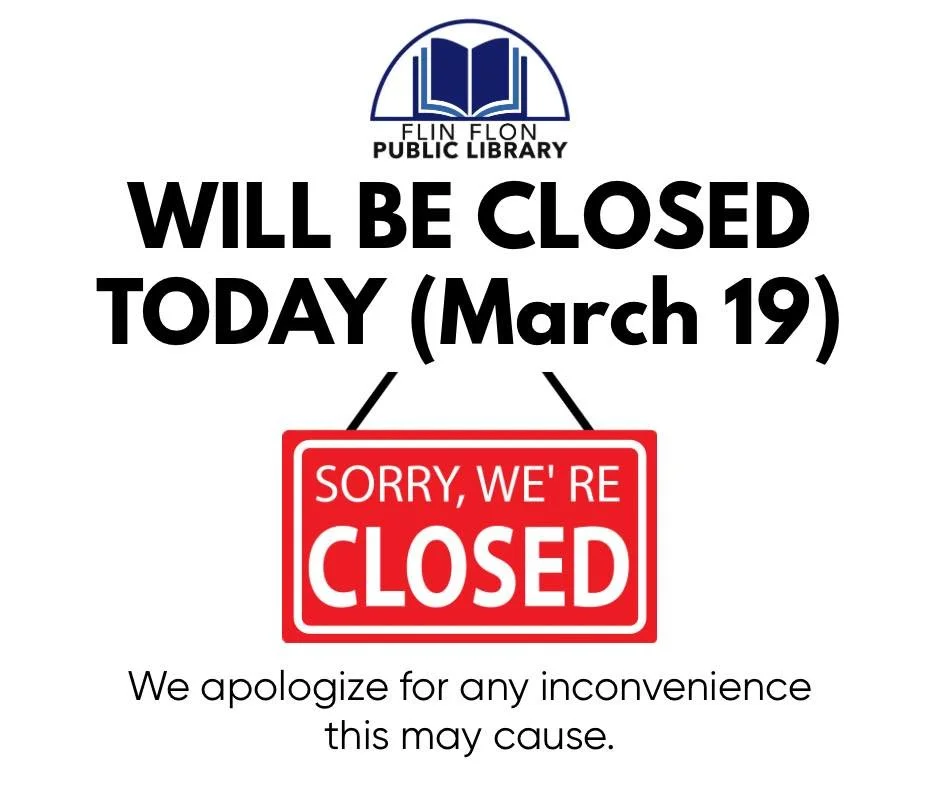 The library will be closed today (Thursday, March 19) due to staff illness. We apologize for any inconvenience this may cause.