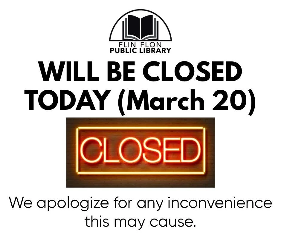 The library will be closed today (Friday, March 20) due to staff illness. We will be open tomorrow at 11;00 AM.