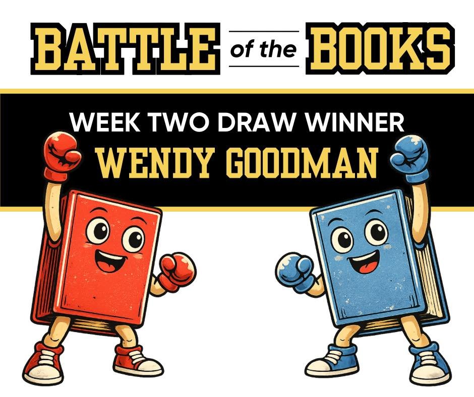 The Week 3 Battle of the Books winner is Wendy Goodman. Wendy has won a $10 Orange Toad gift certificate and a book from our giveaway cart. Congratulations Wendy!

Vote now to choose the winner of the FPPL Battle of the Books 2026:
https://www.survey