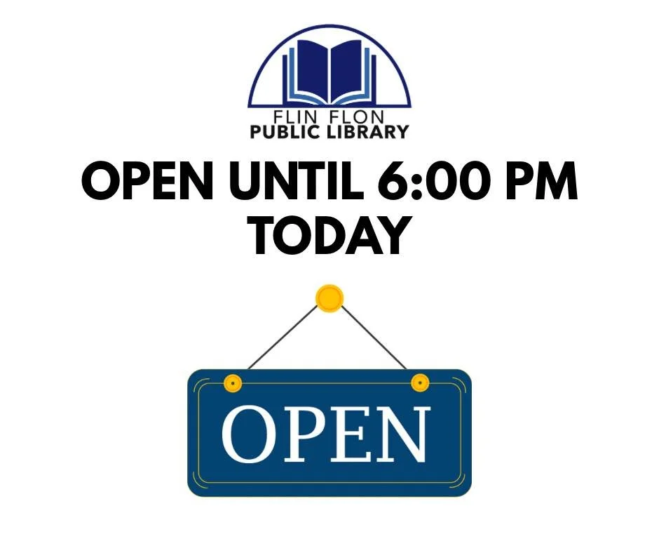 The library will be open until 6:00 PM today and tomorrow.