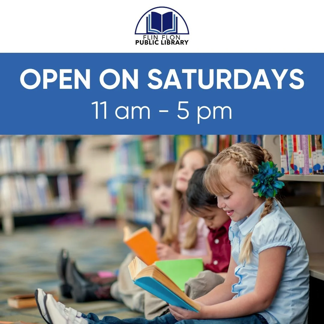 The library is open on Saturday. Stop by to see us we are open from 11:00 AM to 5:00 PM.