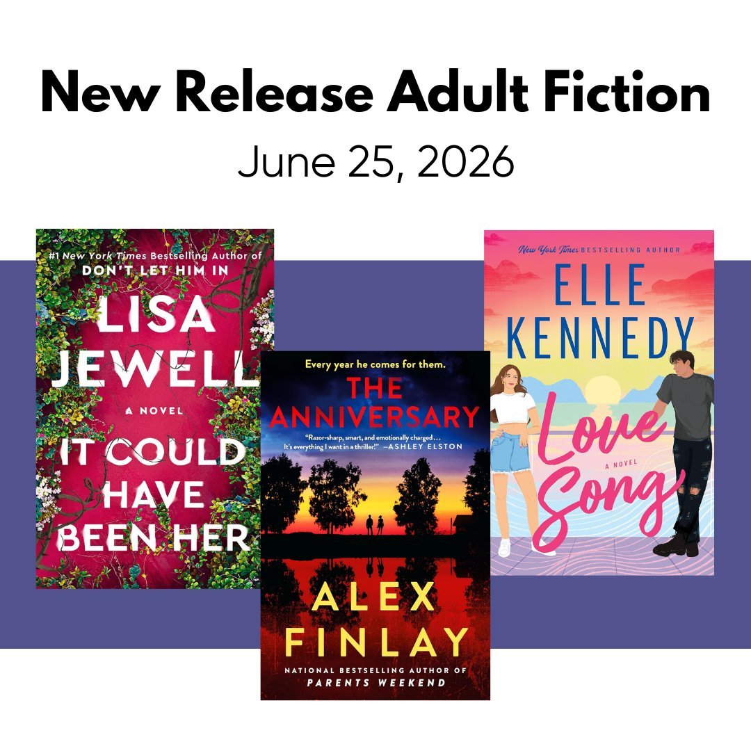 New-release adult fiction books have arrived and are ready to check out. View the blog post below to reserve titles now:

https://www.flinflonpubliclibrary.org/blog/new-release-adult-fiction-june-25-2026