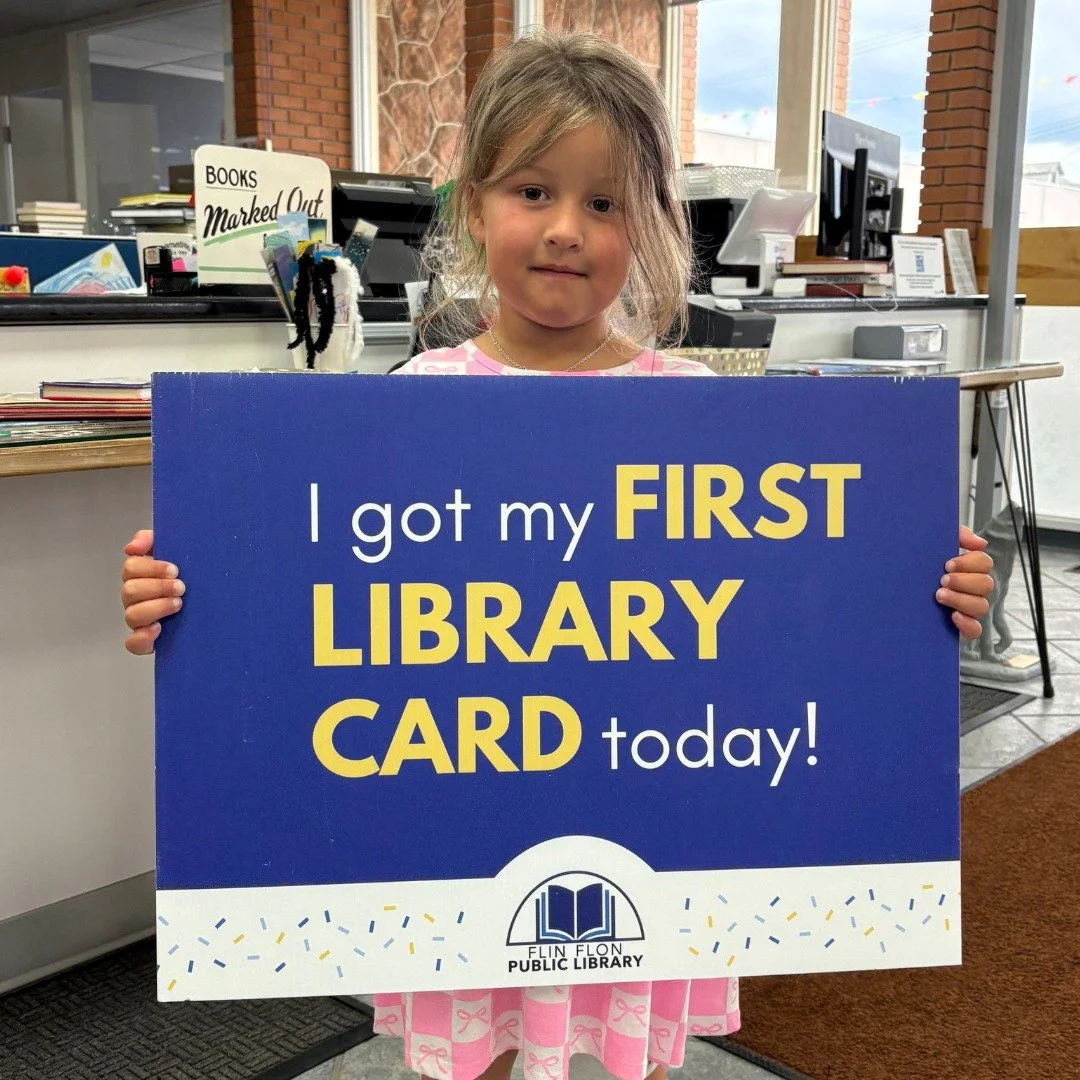 HAVING FUN ISN'T HARD, WHEN YOU'VE GOT A LIBRARY CARD. Jaelynn got her very first library card on Thursday, and it's safe to say she had a great time at the library. She was so happy to have her very own library card, and enjoyed selecting books to t