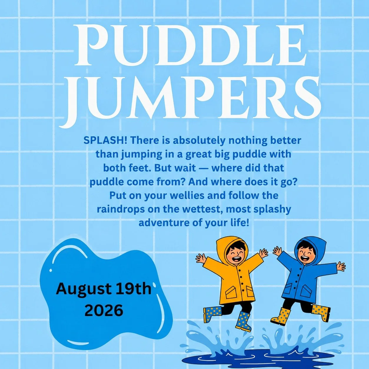 REGISTER TODAY FOR TD SUMMER READING CLUB'S Puddle Jumpers session, happening on Wednesday, August 19, from 2:00-3:30 pm at the library. Register today by emailing ffplyouthintern@gmail.com (that's FFPL YOUTH INTERN [with NO spaces], at GMAIL.COM).

