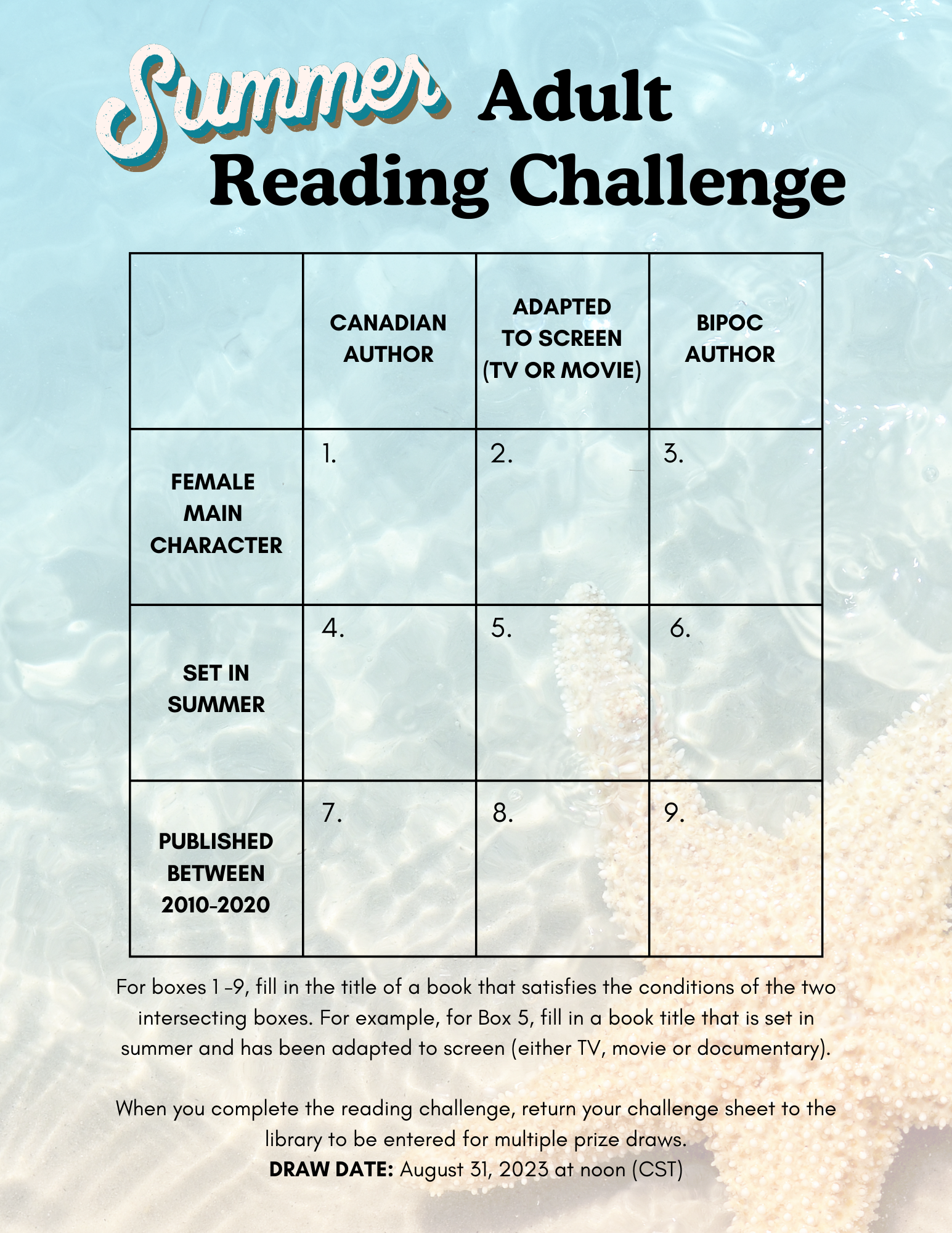 Adult Summer Reading Challenge Flin Flon Public Library adult-summer-reading-challenge-flin-flon-public-library
