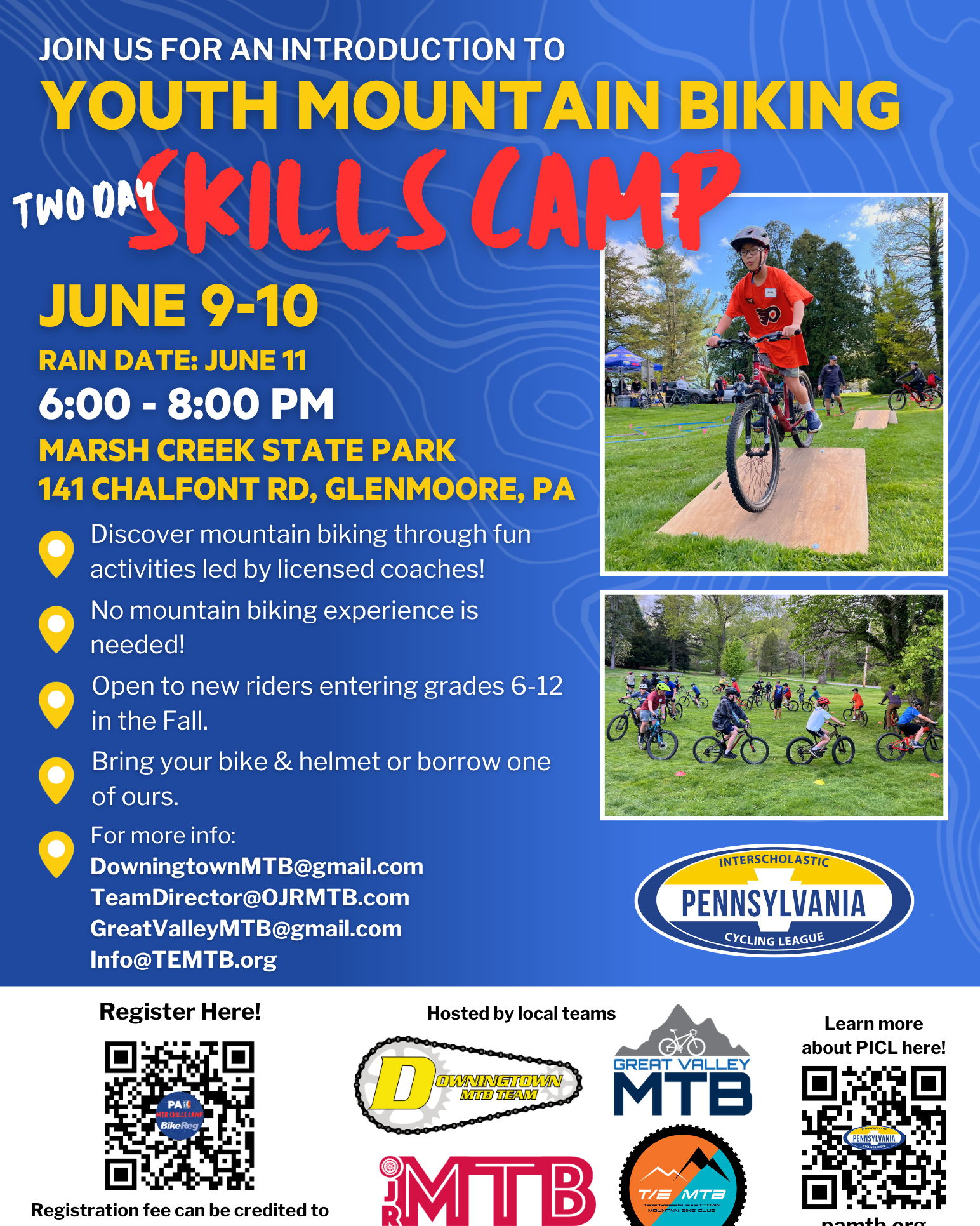 Try out Mountain Biking (MTB) at the MTB Intro Skills Camp