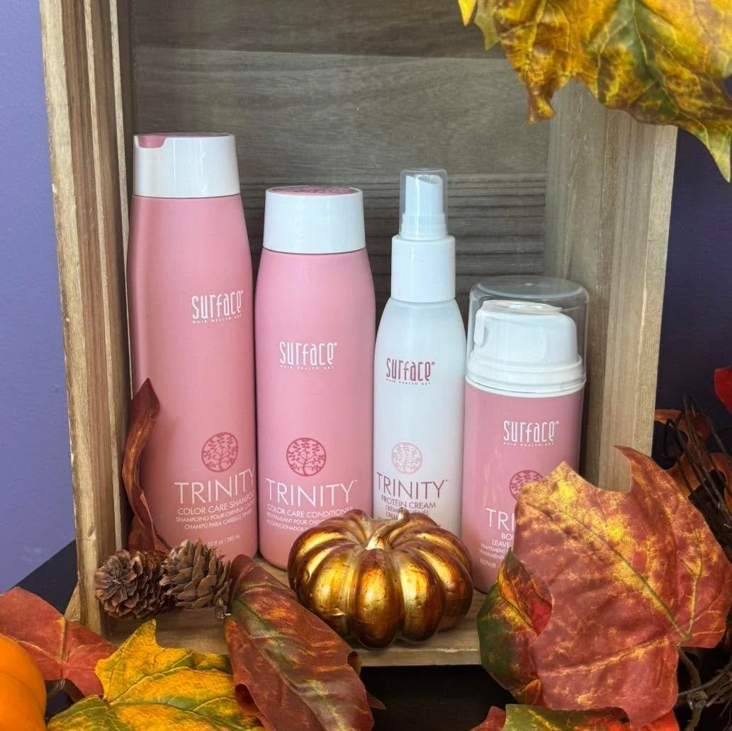 ✨ Stronger. Shinier. Healthier. ✨
Say hello to your best hair days with the Surface Hair Trinity Color Care line&mdash;a Fusion favorite for repairing, strengthening, and protecting your strands. 🌿💜

✔️ Repairs damage from color + heat
✔️ Strengthe