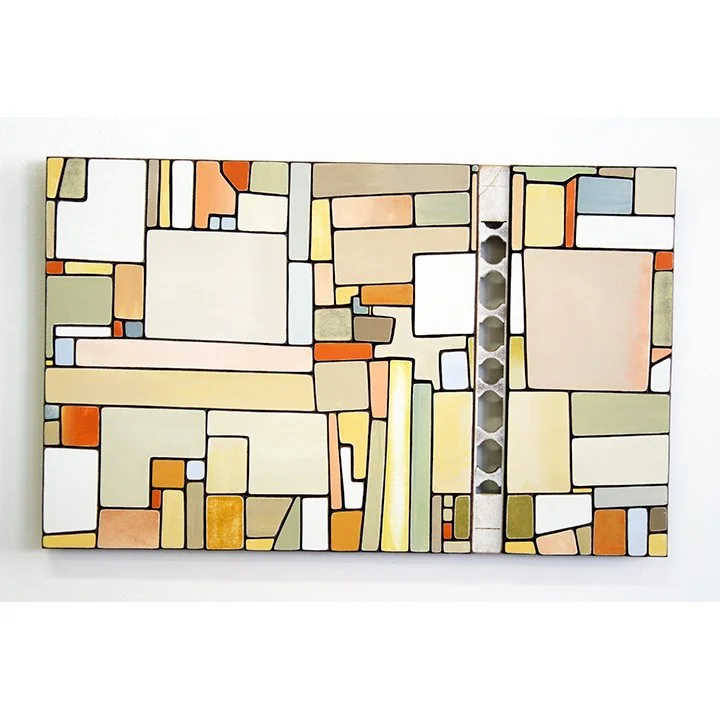 enamel & paper on wood panel  2011