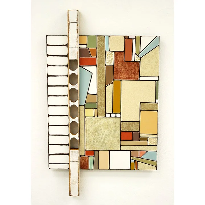 "Sonata"   enamel & papaer on wood panel  2010