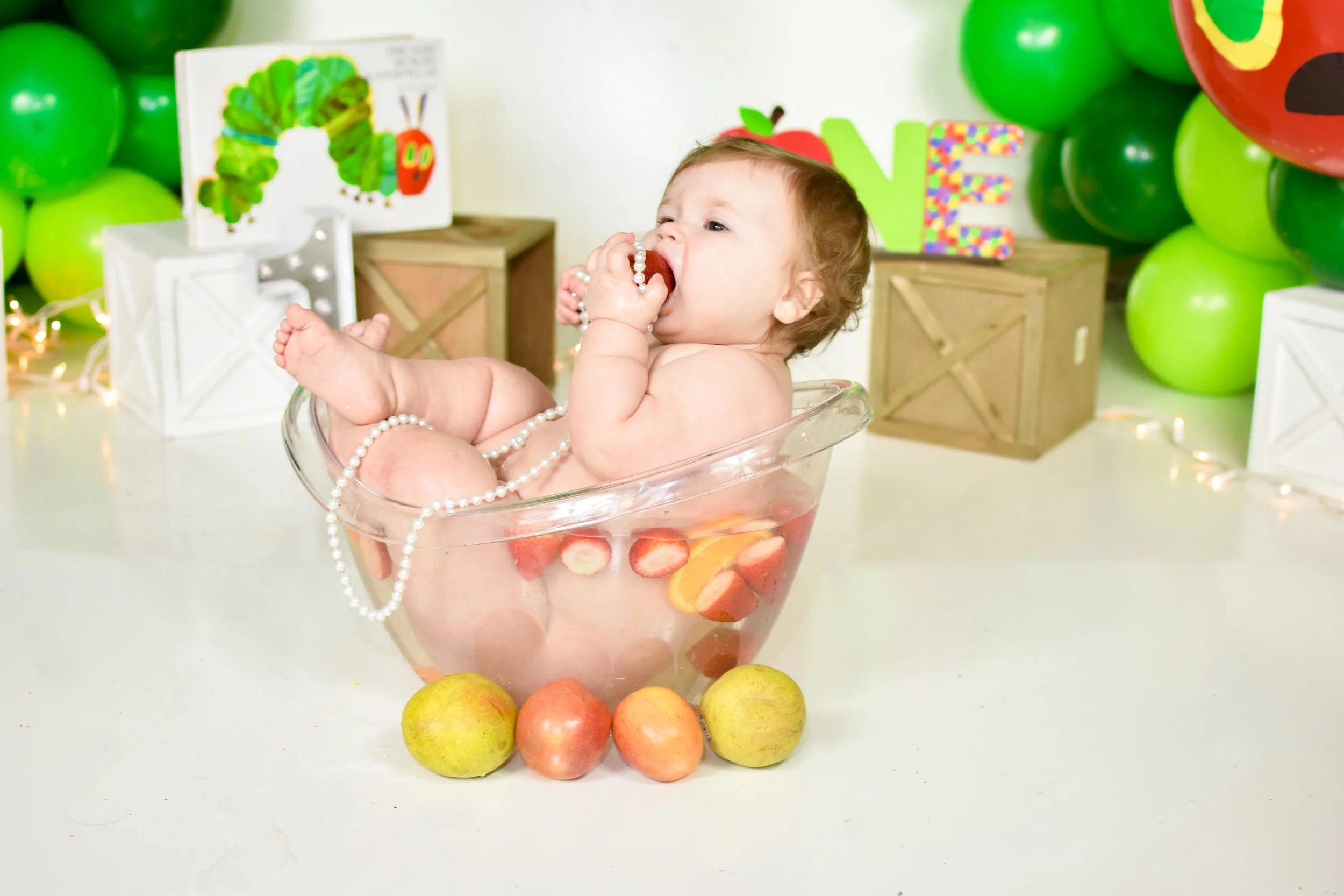 Hungry Birthday Girl Cake Smash