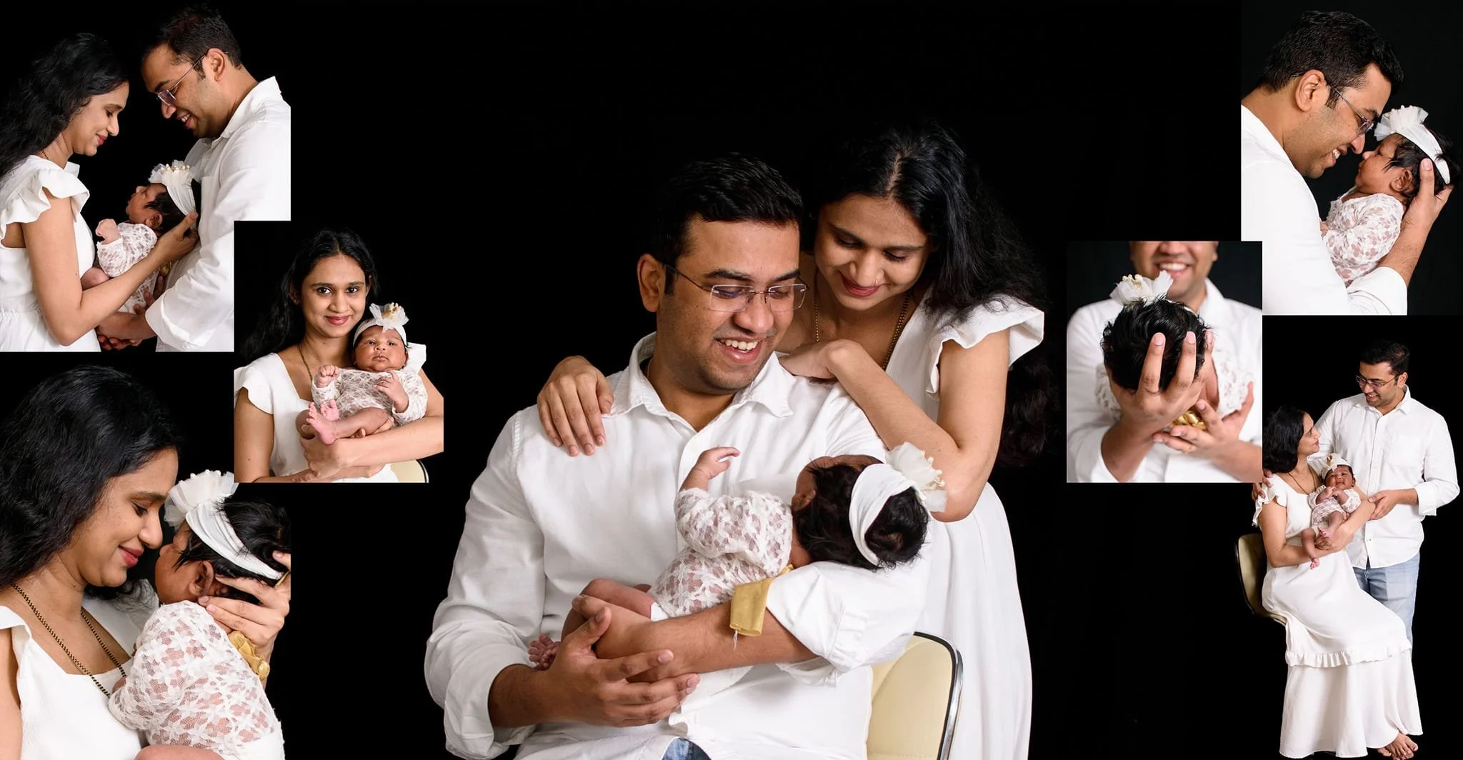 A woman with blonde, curly hair sitting on a white cube against a white background, wearing a sheer, bejeweled dress and jewelry, with a relaxed pose and a slight smile.
