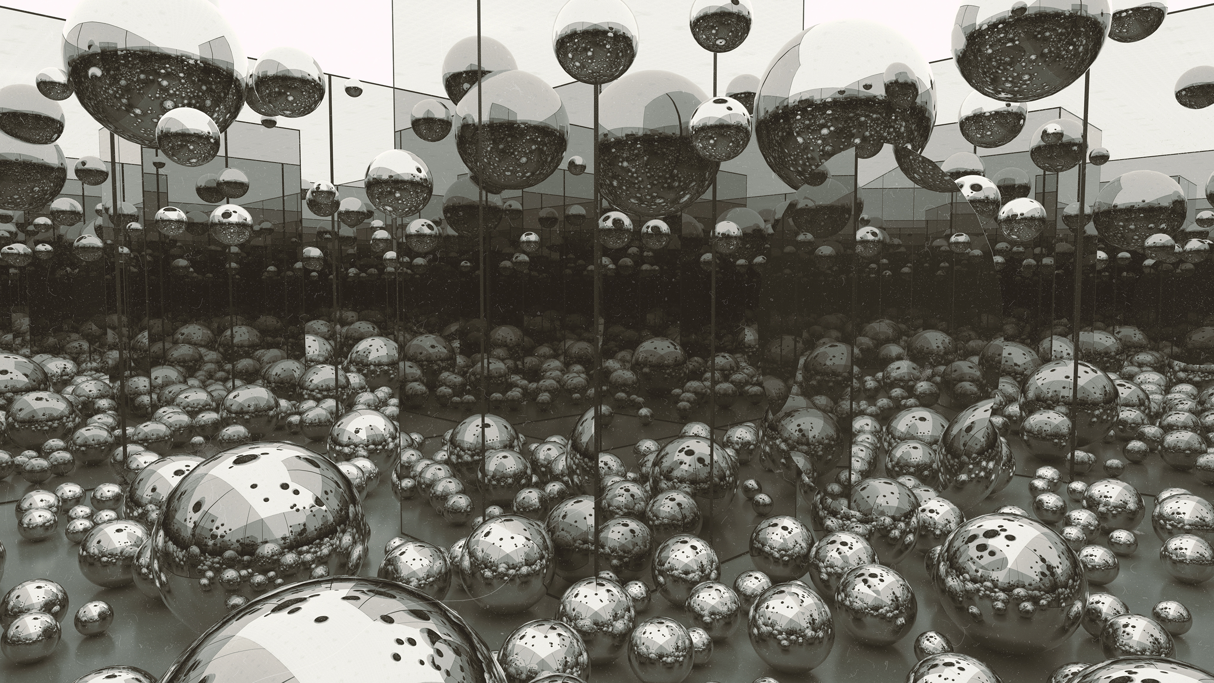 Infinite Reflections / 3D render (VRay) photoshop touchups