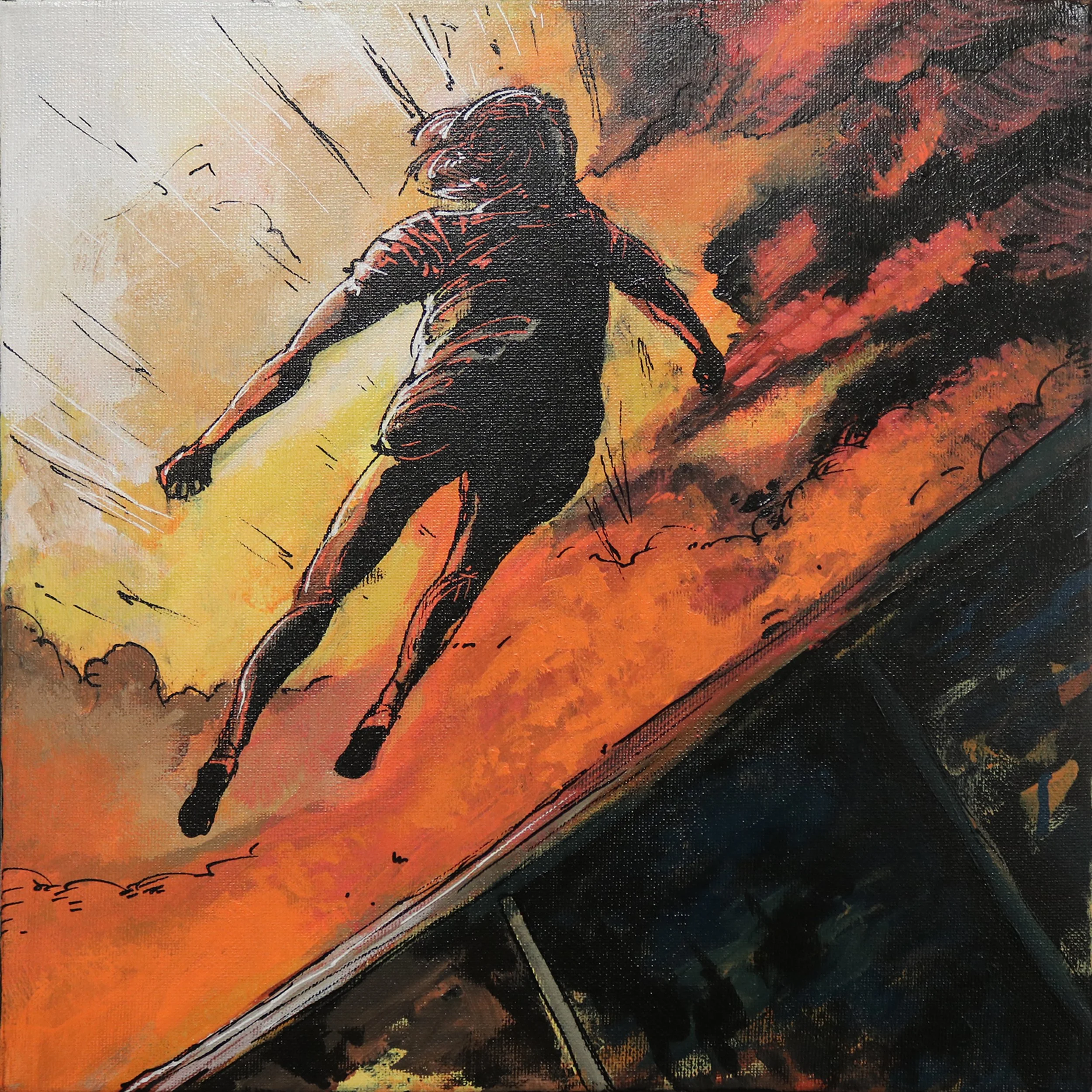 Explosion - Acrylic on Canvas (12x12)