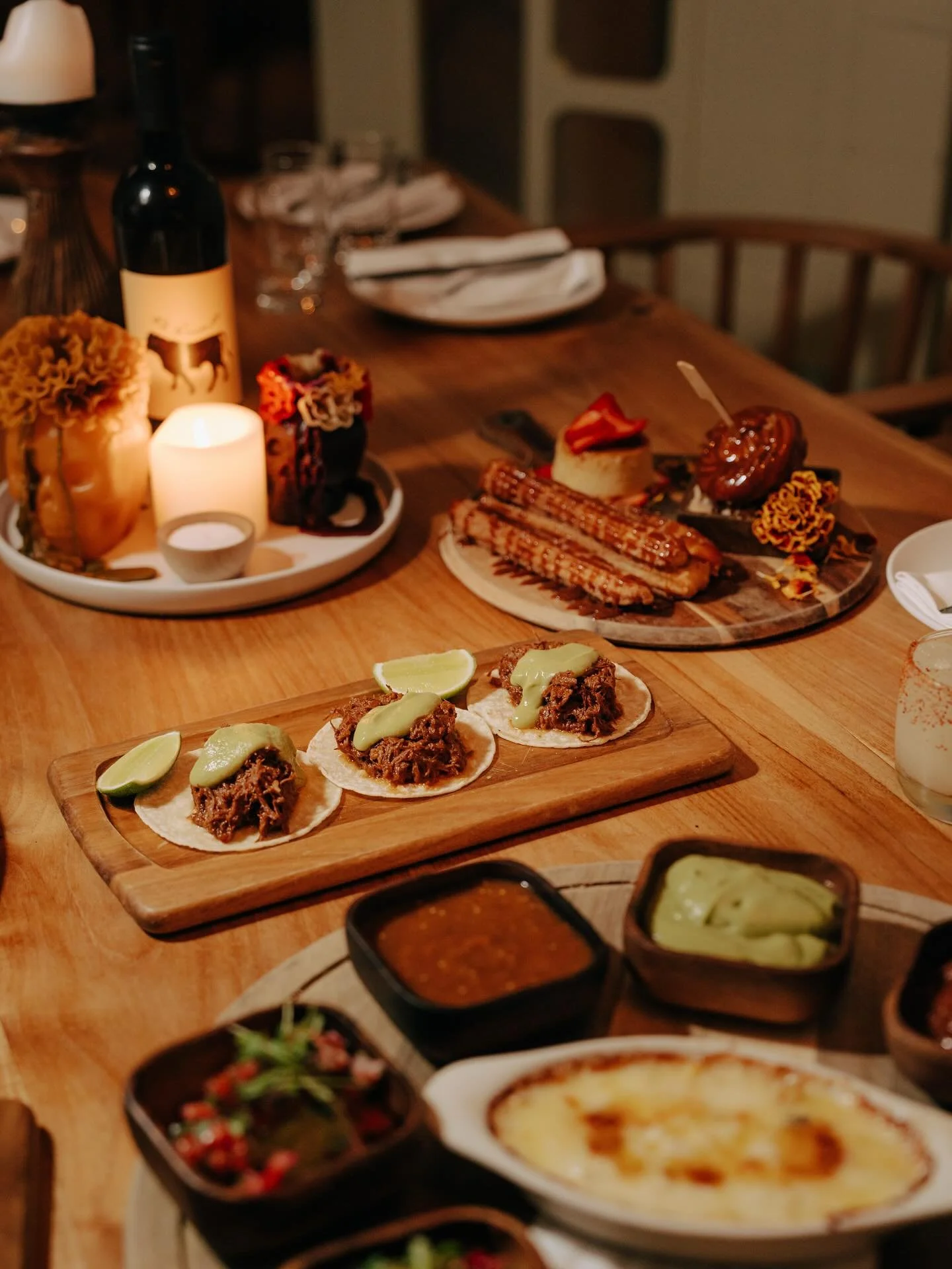 Did you know we have nine different kinds of tacos on our menu? New this month are the carne asada and chicken mole. Add a 4th taco of any kind to your order and find a new favorite !