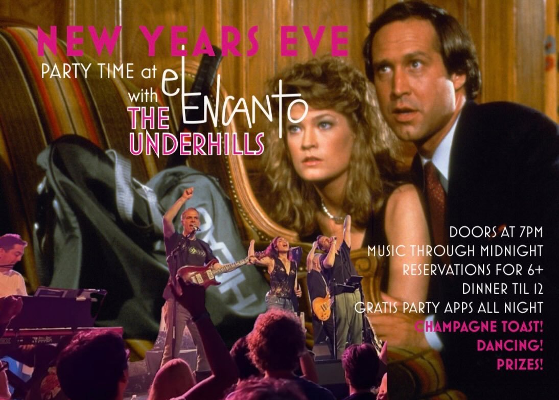 Our NYE party details are locked and loaded. We&rsquo;re so excited to announce that @the_underhills_seattle will be performing at El Encanto!! Doors at 7, music throughout the night, big countdown fun with a champagne toast. We&rsquo;re taking dinne
