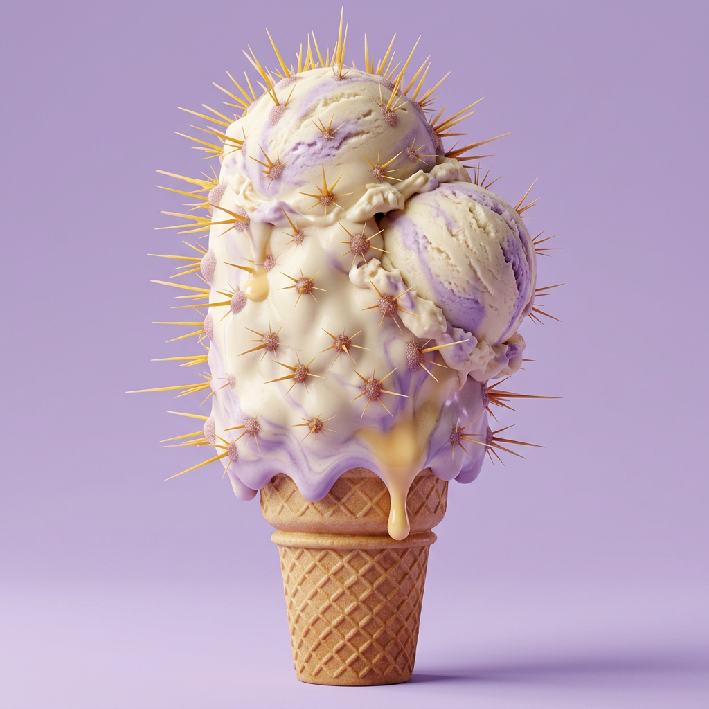 Firefly_Gemini Flash_turn it to an icecream on a cone instead and change the colour palette to vanilla, la 375663.png