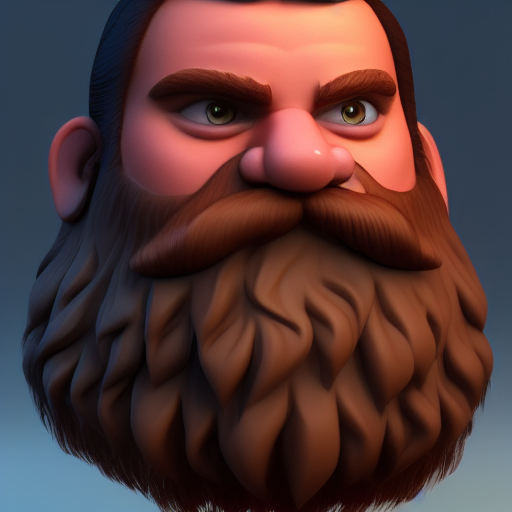 00589-535429900-3d, 3dillustration, high poly, clay, character, cute,  gimli, lord of the rings, beard, redhead, clothes, full character.png