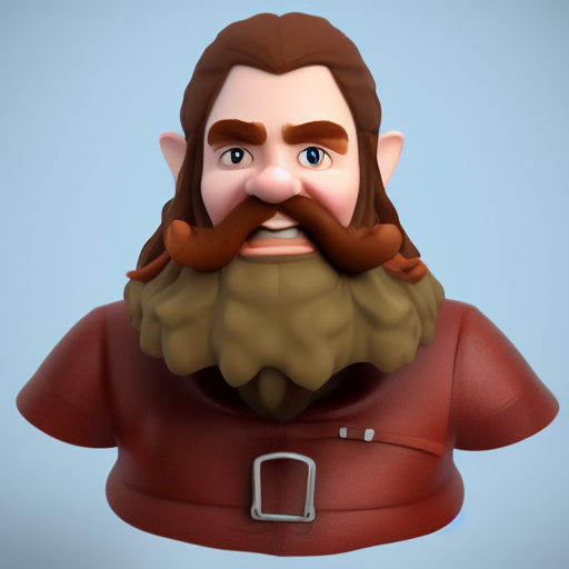 00597-535429908-3d, 3dillustration, high poly, clay, character, cute,  gimli, lord of the rings, beard, redhead, clothes, full character.png