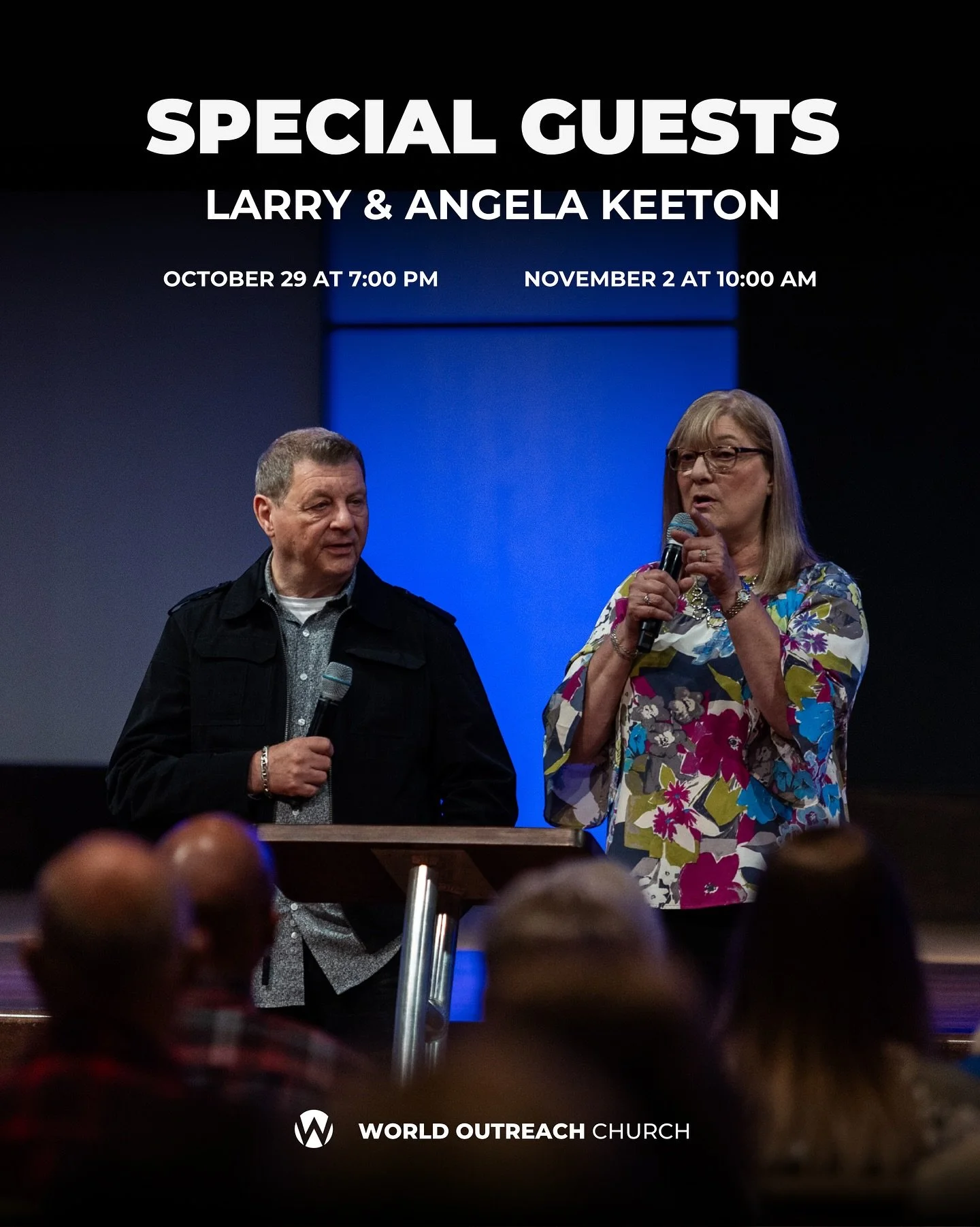 Join us tonight at 7:00 PM and November 2 at 10:00 for special services with Reverends Larry and Angela Keeton. This is going to be a powerful time in the presence of God. Don't miss it!
