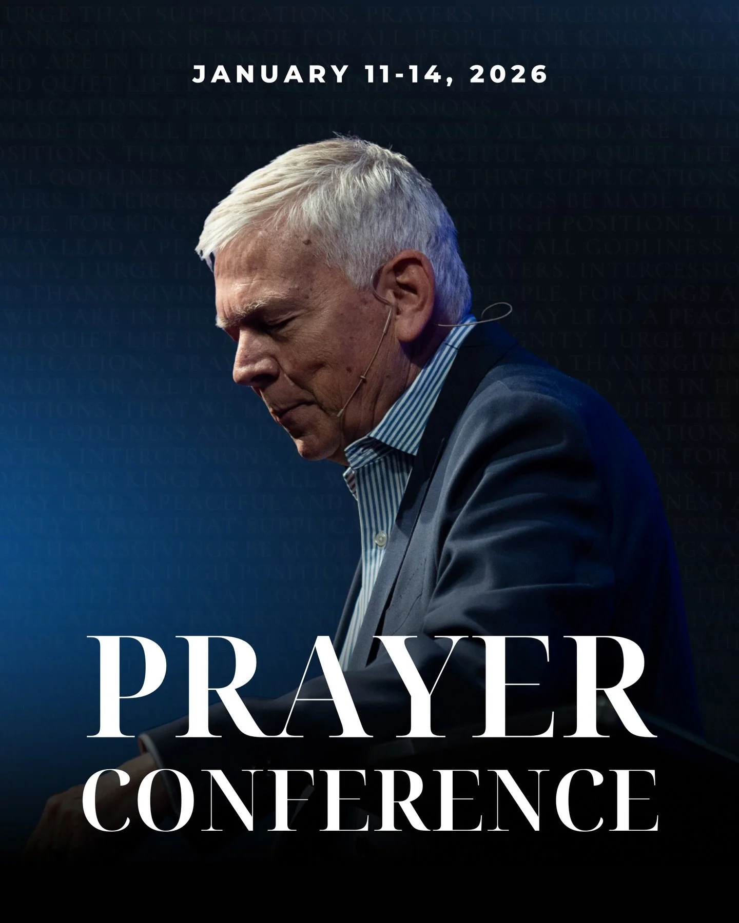 PRAYER CONFERENCE 2026 ⬇️🔥

We are so excited to announce our annual Prayer Conference will take place at World Outreach Church, January 11 - 14. Come expecting answers and direction from the Holy Spirit, and to give your supply in prayer. We can't 