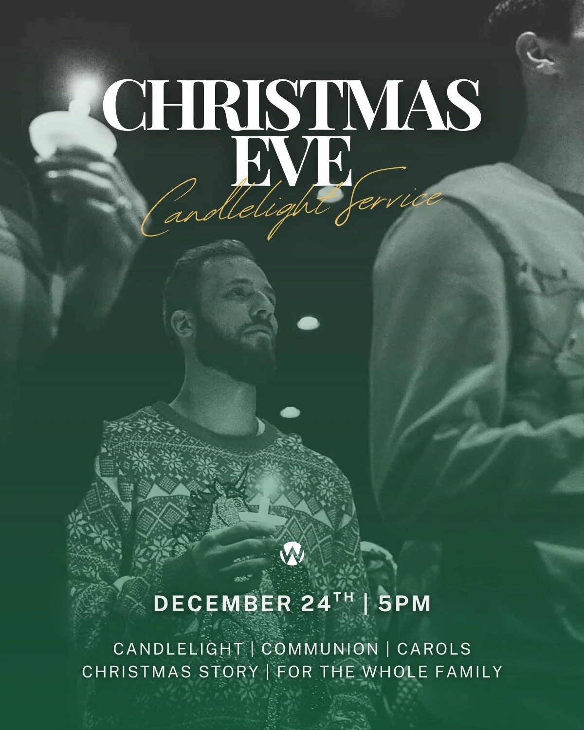 We can&rsquo;t wait to welcome you and your family to our Christmas Eve Candlelight &amp; Communion Service.

It&rsquo;s a special evening to sing carols, take communion together, experience the Christmas story&mdash;especially for the kids&mdash;and