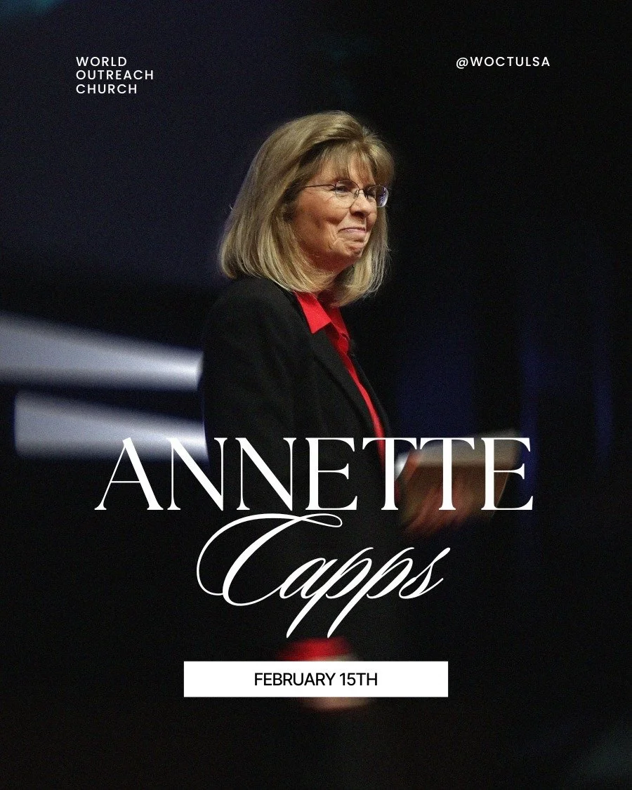 Join us Sunday, February 15th, as we welcome our special guest, Annette Capps.

Come expectant and ready to receive. We believe this will be a powerful time where God speaks a right-now word into every season of life. Come hungry for truth, open to t