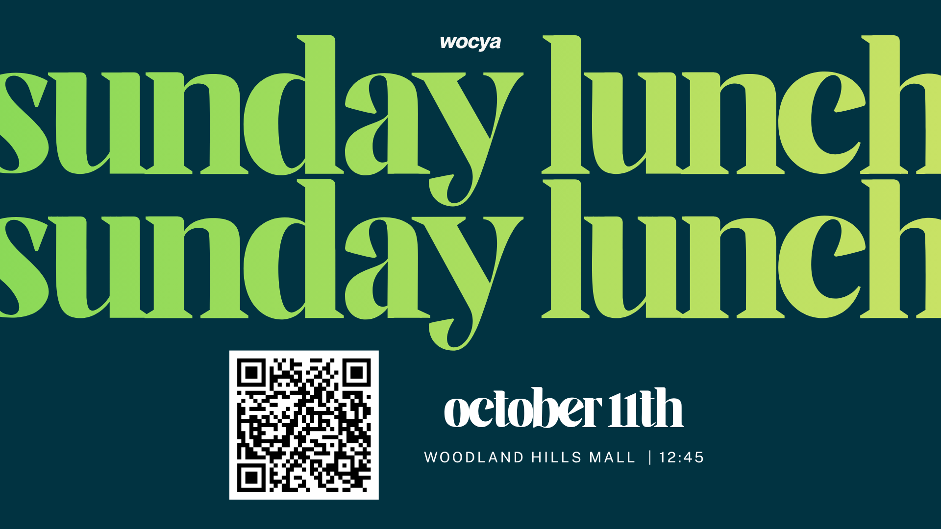 WOCYA Sunday Lunch