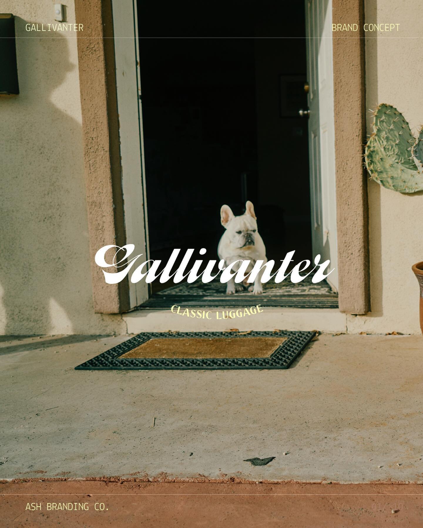 Gallivanter Luggage Co. // 

#Brandtober continues with this weeks @thebriefbabes @hellotayloramy challenge. I couldn&rsquo;t resist putting this quick little brand story together after I heard the name. 

Since it was based on a word we don&rsquo;t 