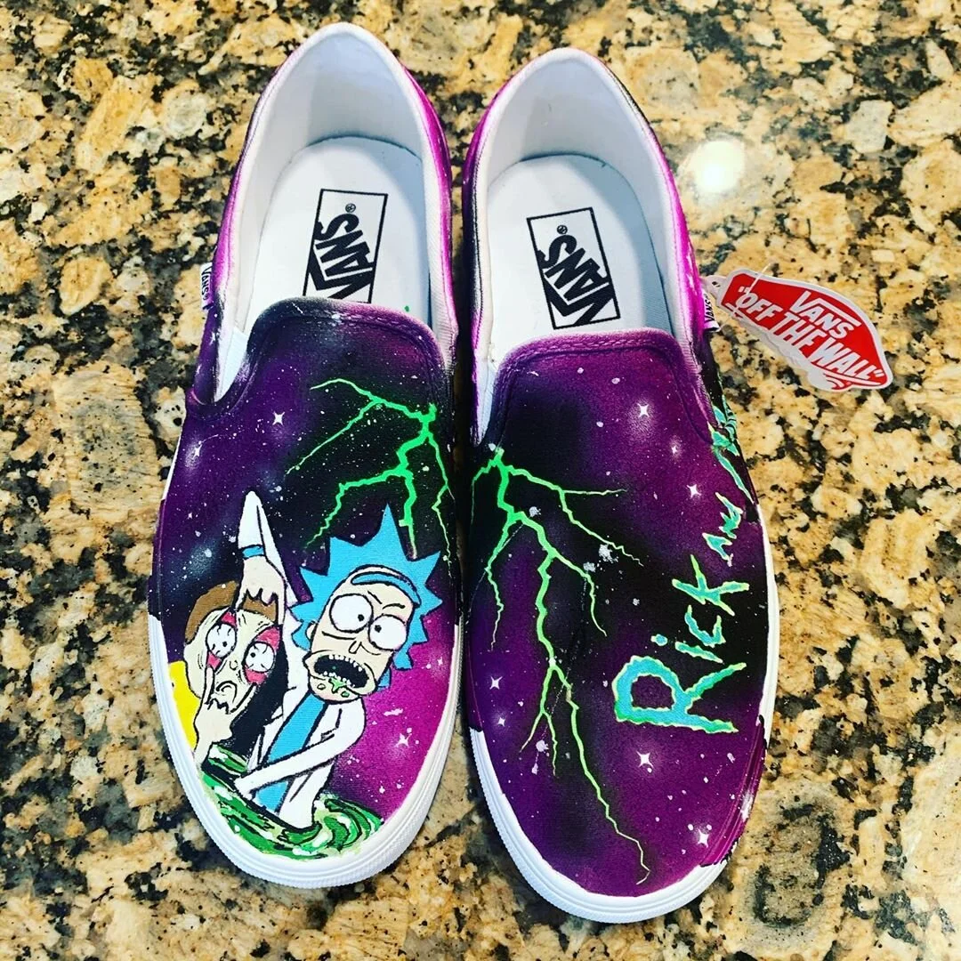 ?Rick and Morty Vans? Rick and Morty Cartoon Custom Hand-painted Van Shoes Men main image 4