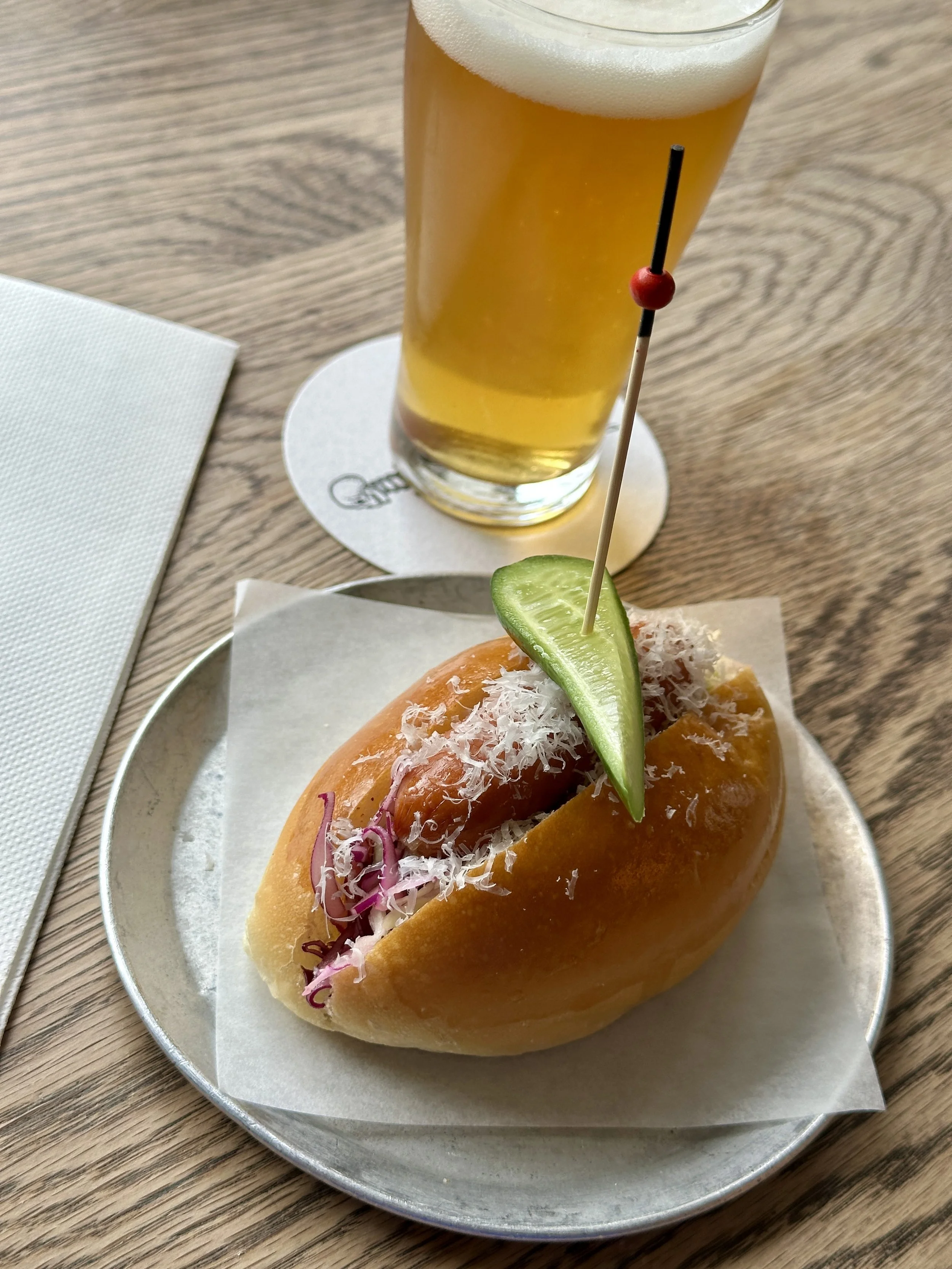   WEEK 1  7 - 9 SEPTEMBER​​​​​​​  MINI HOTDOG, PICKLES + ​​​​​​​MOUNTAIN GOAT ​​​​​​​TASTY PALE ALE 