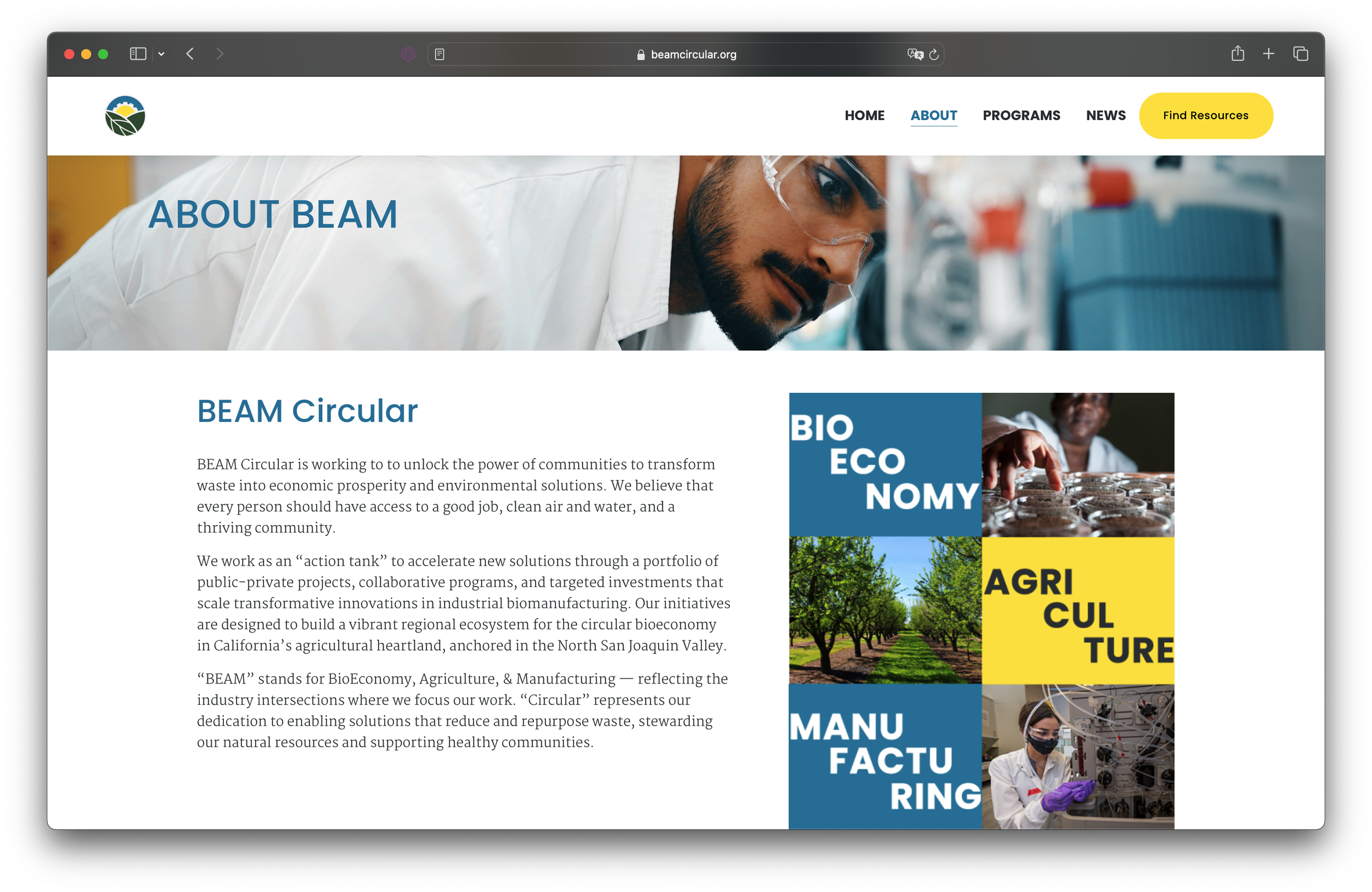 BEAM website