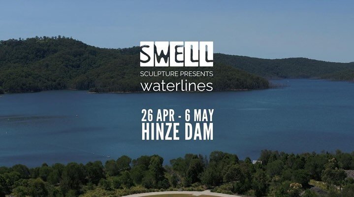 Loved visiting the setup of @swellsculpture festival&rsquo;s &ldquo;Waterlines&rdquo; exhibition today at the beautiful Hinze Dam (managed by @seqwater).

All kicks off next Friday! Sculptures, kayak tours, silent discos, and artist in residence sess
