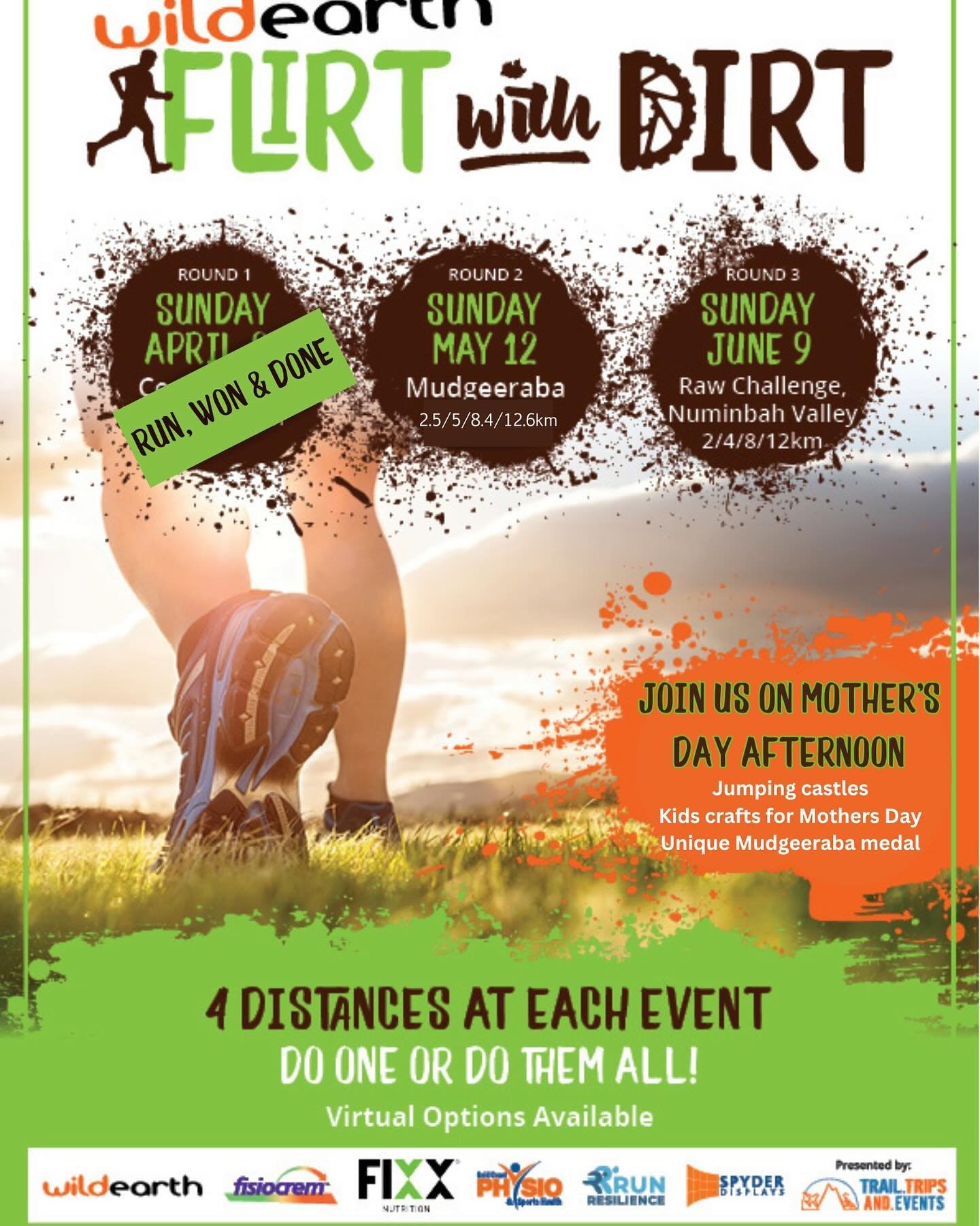 Looking for something fun, local and active to do? 
Something for the family on Mother&rsquo;s Day afternoon?
Kids enjoying their cross country season? 

Come down to Hinterland Regional Park in #Mudgeeraba and &lsquo;Flirt with Dirt&rsquo; - a fun o