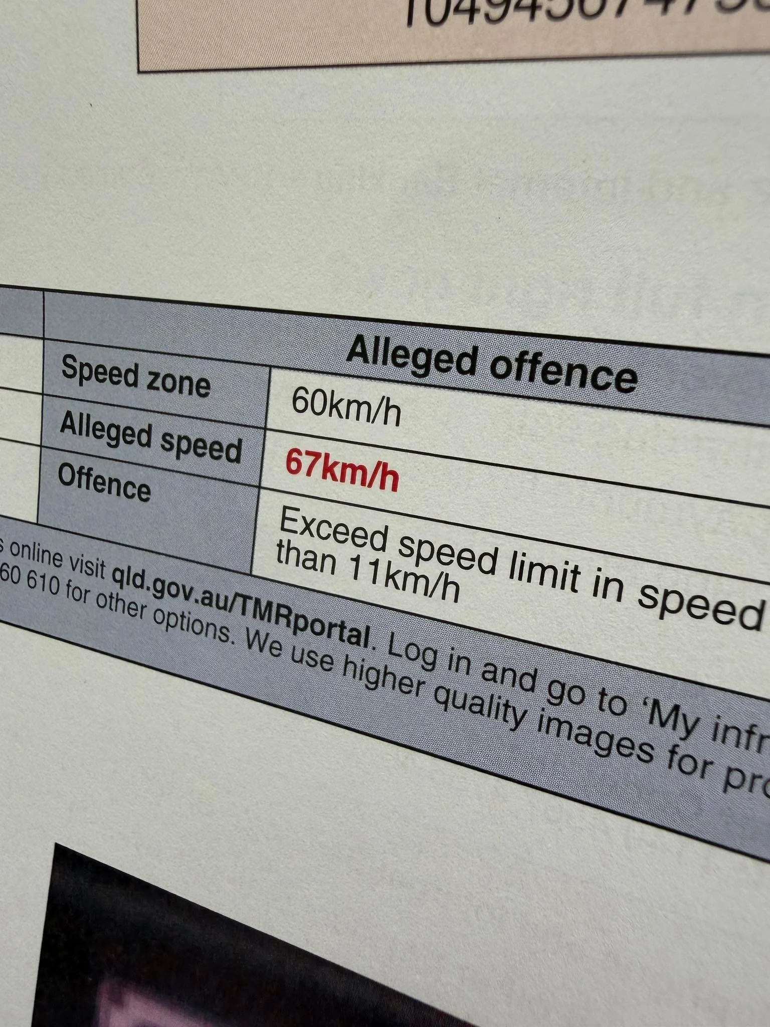 My least favourite thing this week. 67 in a 60. Argh.