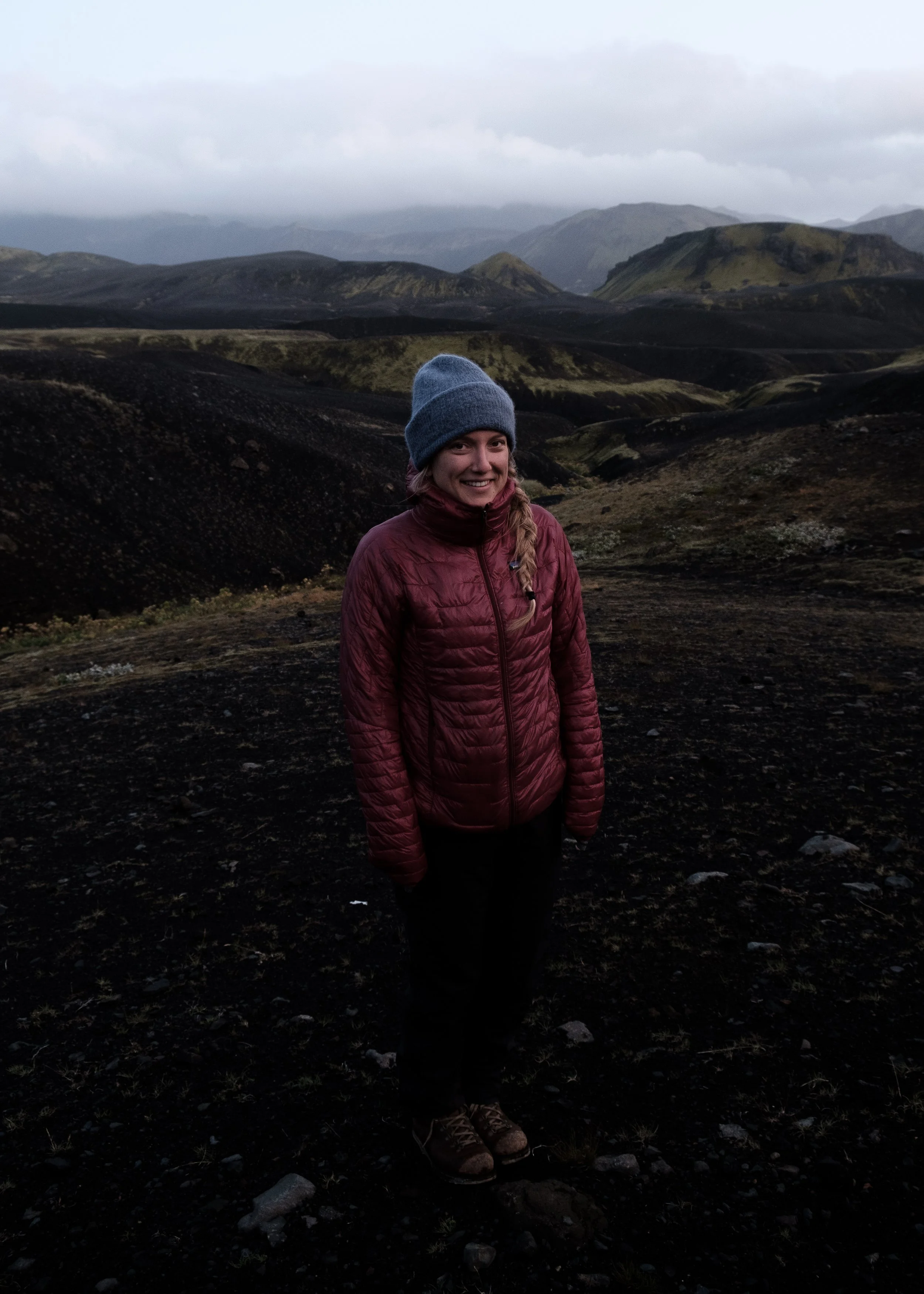 Portrait of a woman in the Icelandic Wilderness 
