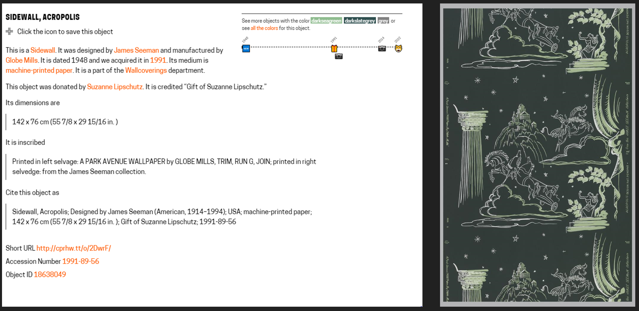Inspiration images, from archives of Cooper Hewitt, Smithsonian Design Museum