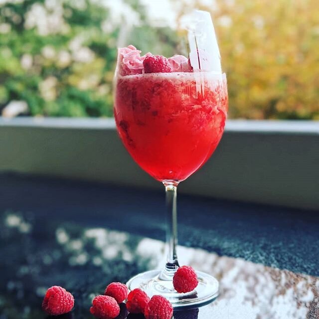 A beautiful day calls for a beautiful drink. This one is a favourite of ours. 
2oz Aperol
.75 lemon juice
1oz pink grapefruit juice
5 raspberries 
Shaken and dumped in a wine glass with a scoop of raspberry sorbet to finish! 
#cocktails #mobilebarhir