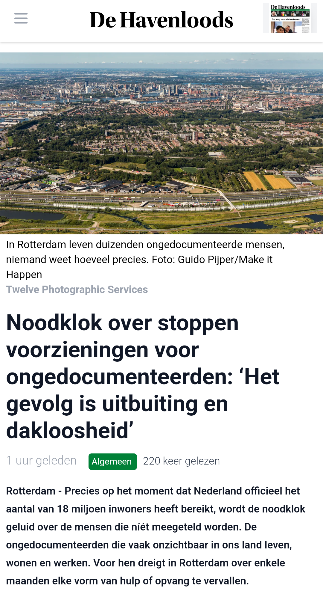 Alarmbellen over Rotterdamse LVV in Havenloods