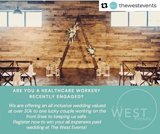 ✨Hey softball 🥎 family... looking for you help! My venue @thewestevents is offering an all inclusive wedding 💍 valued at over 30k💰to one lucky couple working on the front lines to keep us all safe 🩺! Register now to win your all expense paid wedd