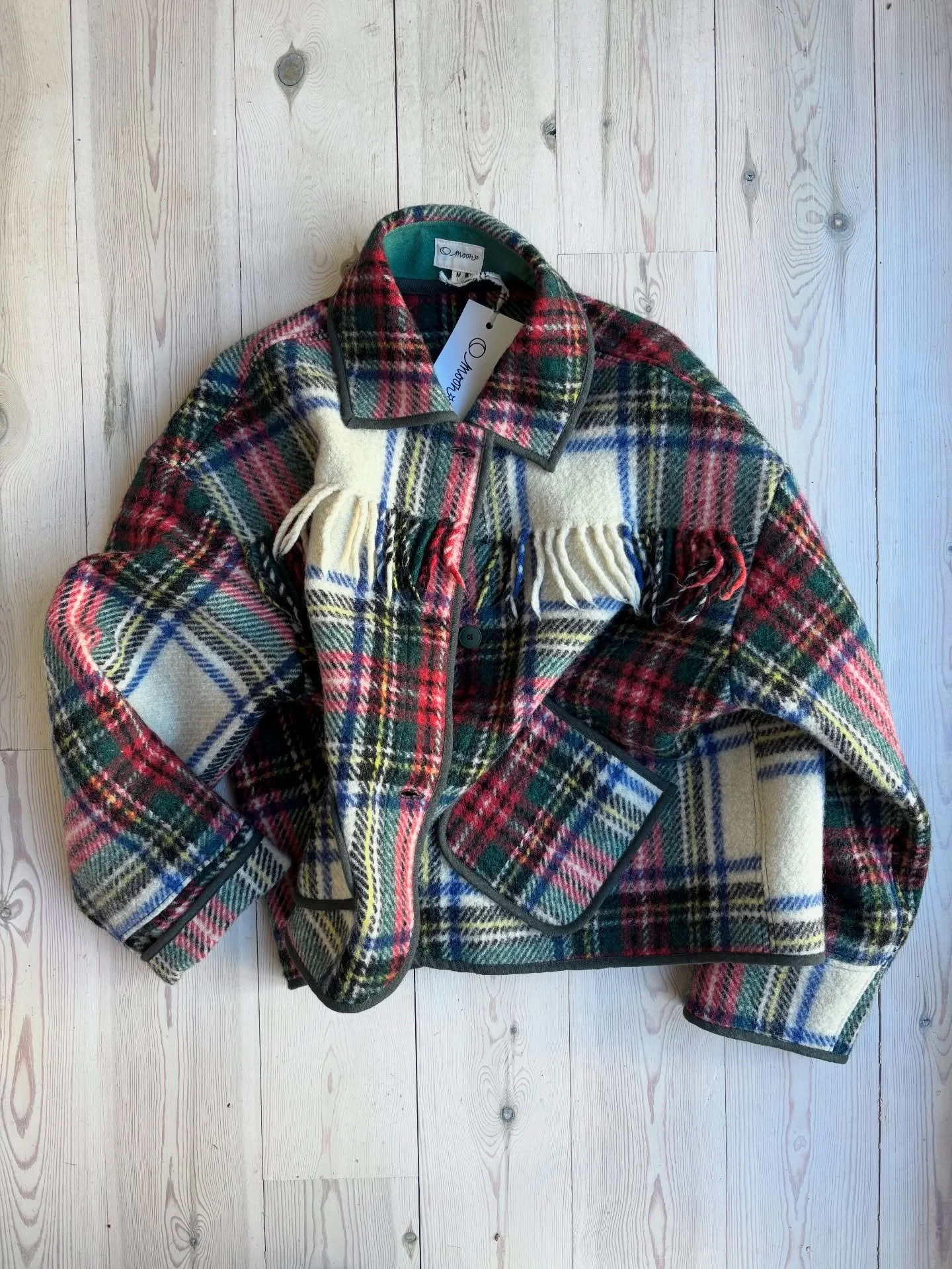 One off wool blanket jackets. Only one of each made. 

Looking for their forever homes ❤️💙💚🤍🖤