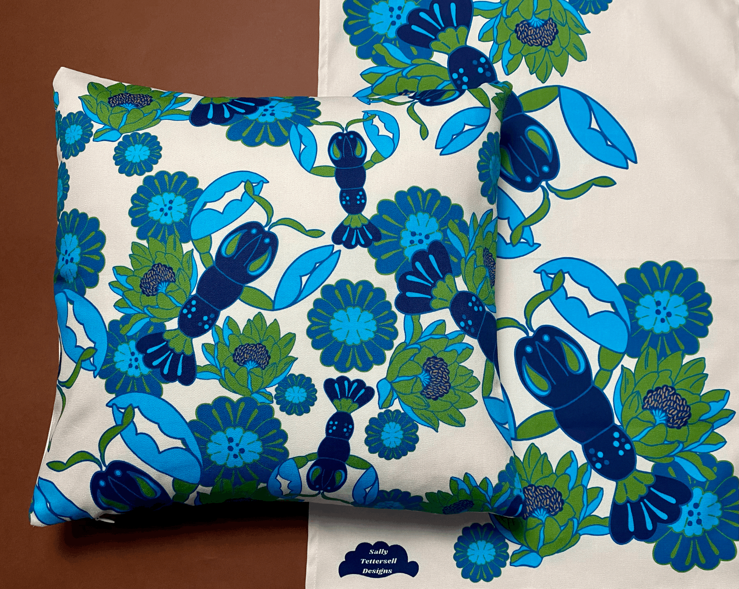 Love Lobster Cushions Cover Sally Tettersell Designs Love Lobster Cushions Cover Sally Tettersell Designs