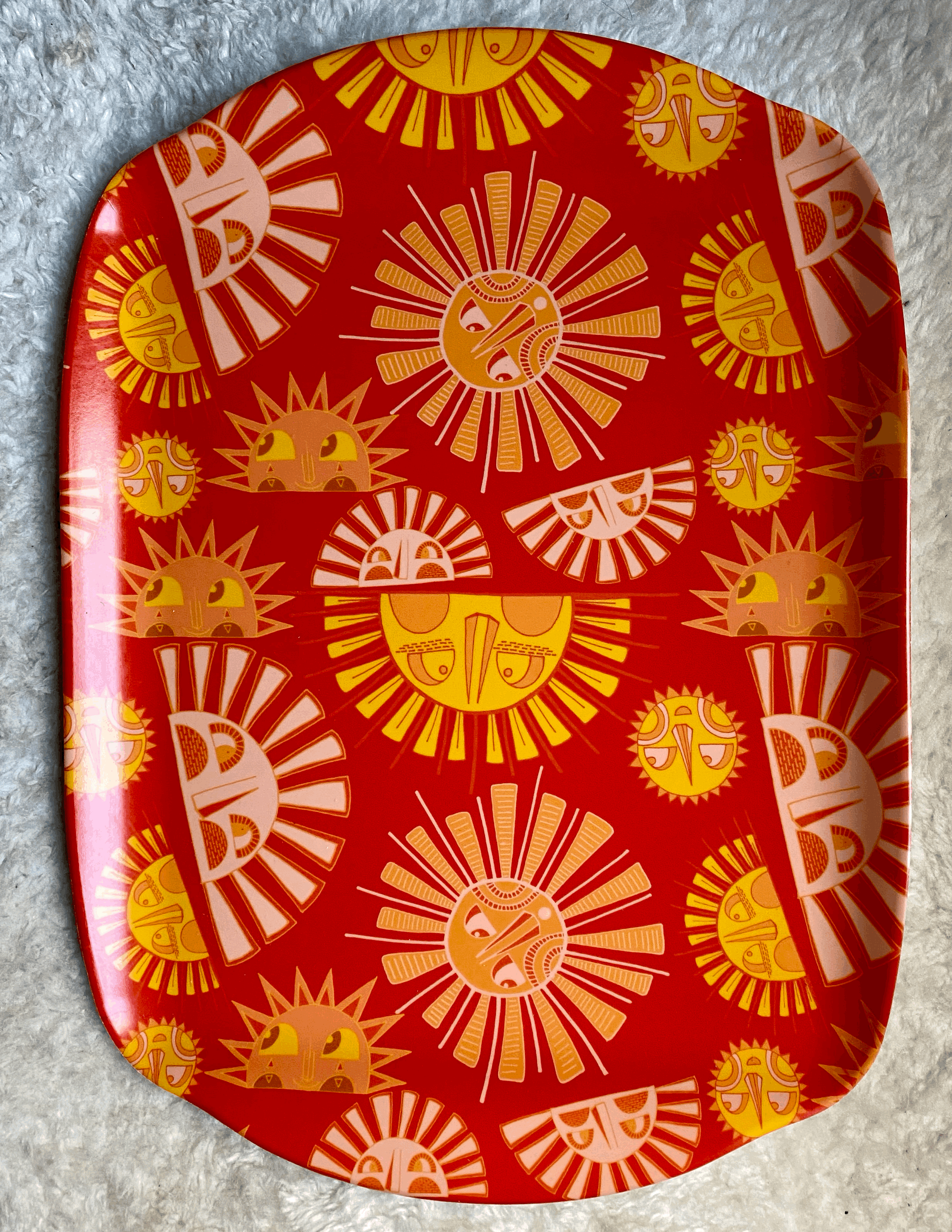 Sunshine Medley Melamine Tray Sally Tettersell Designs