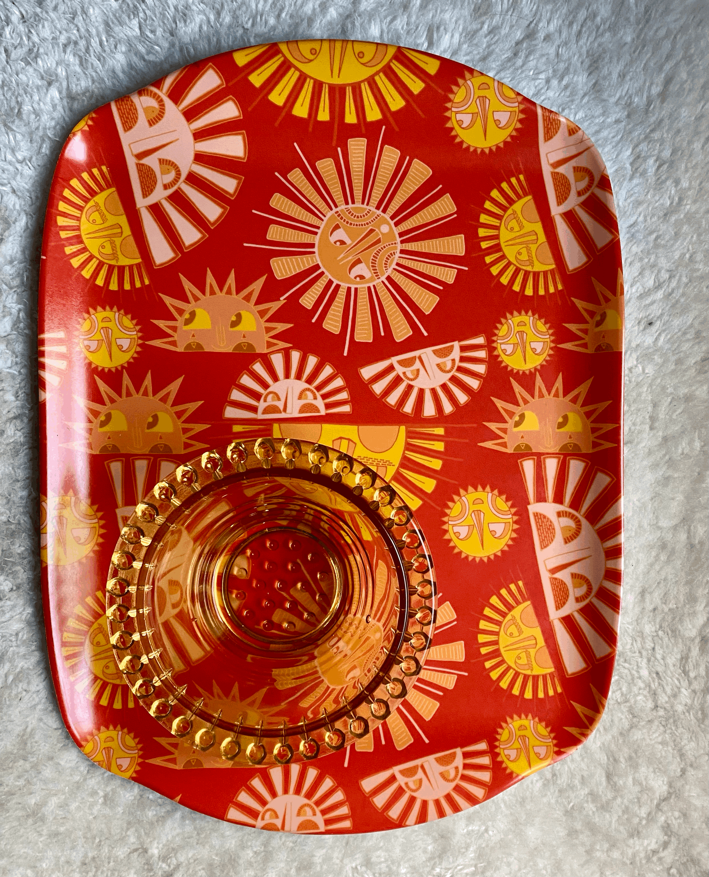 Sunshine Medley Melamine Tray Sally Tettersell Designs