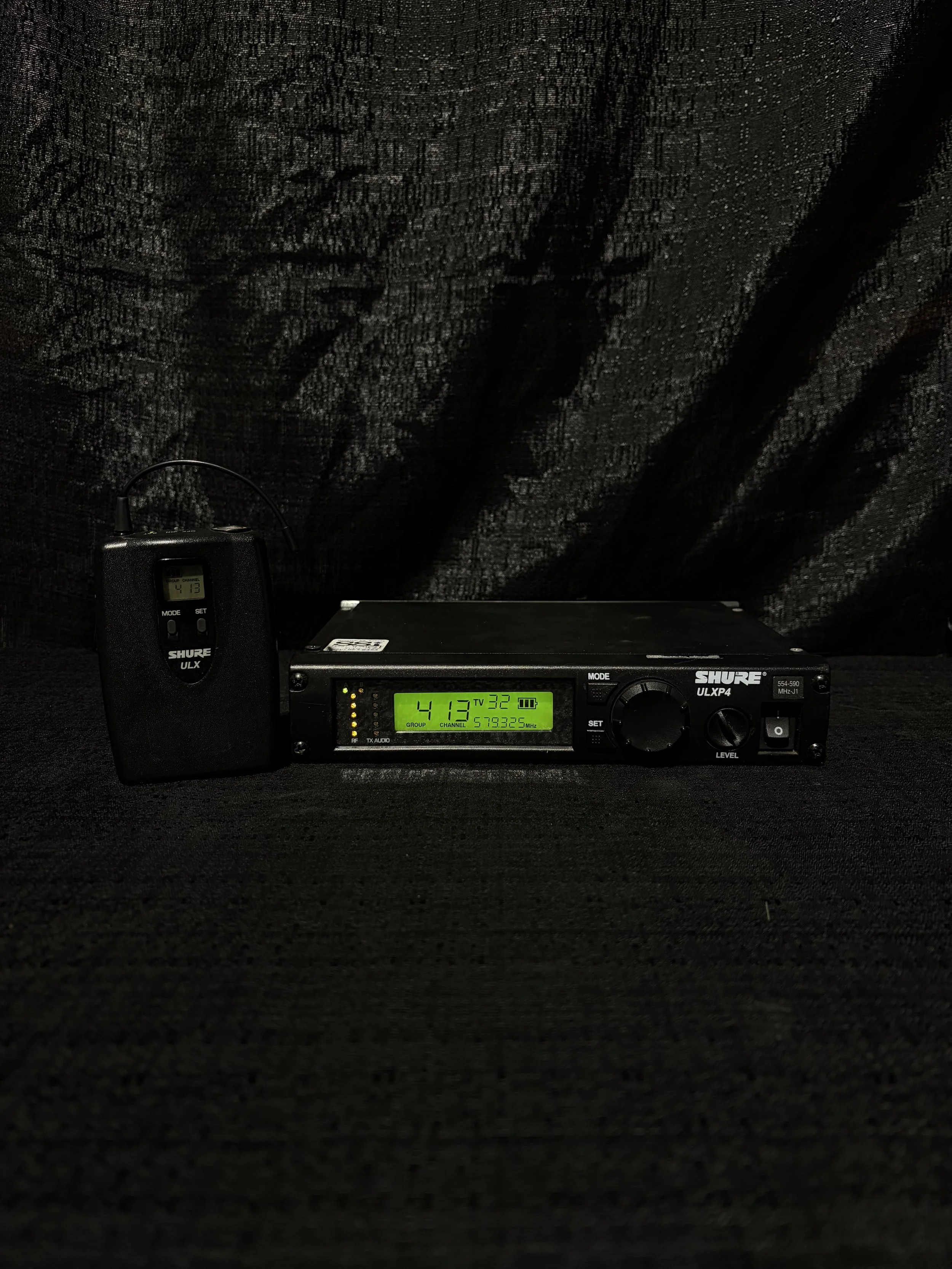 Shure ULX-P wireless with beltpack