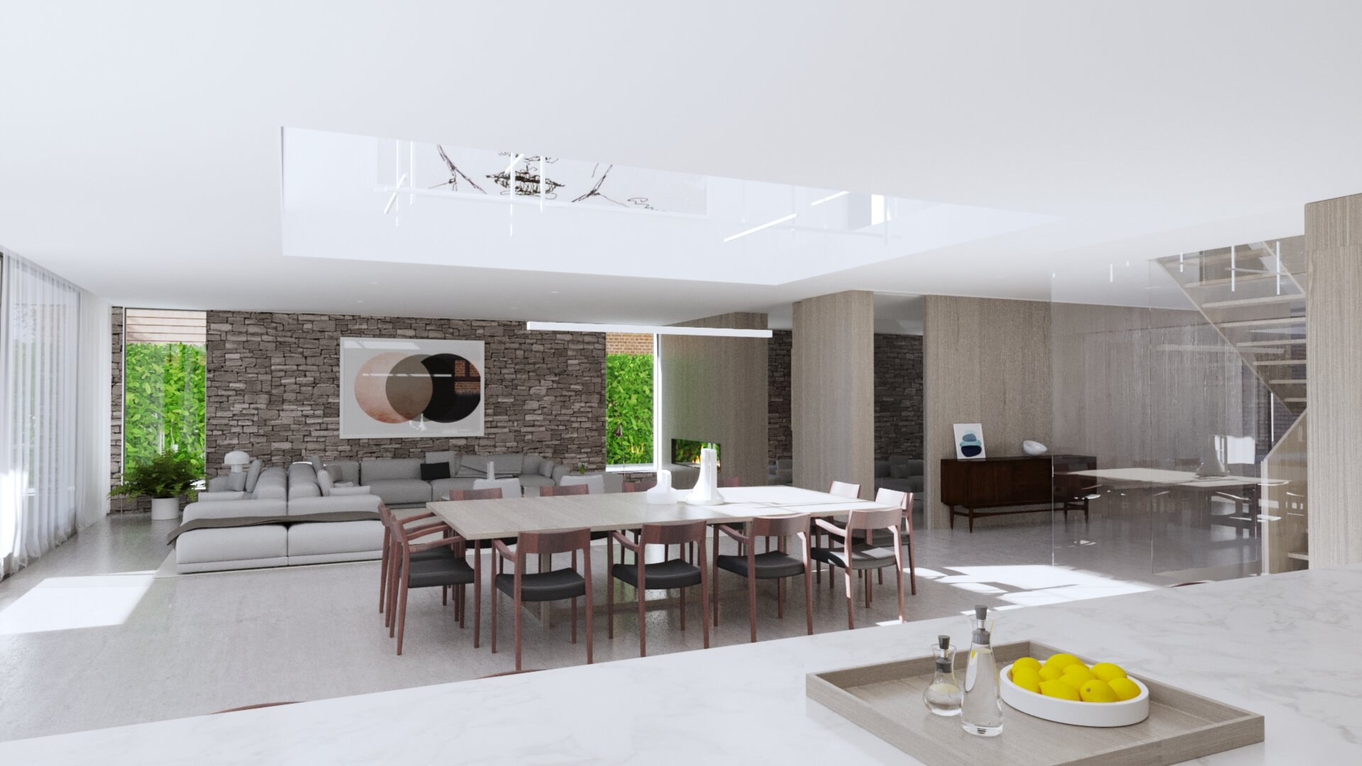 Modern House Interior Double Height