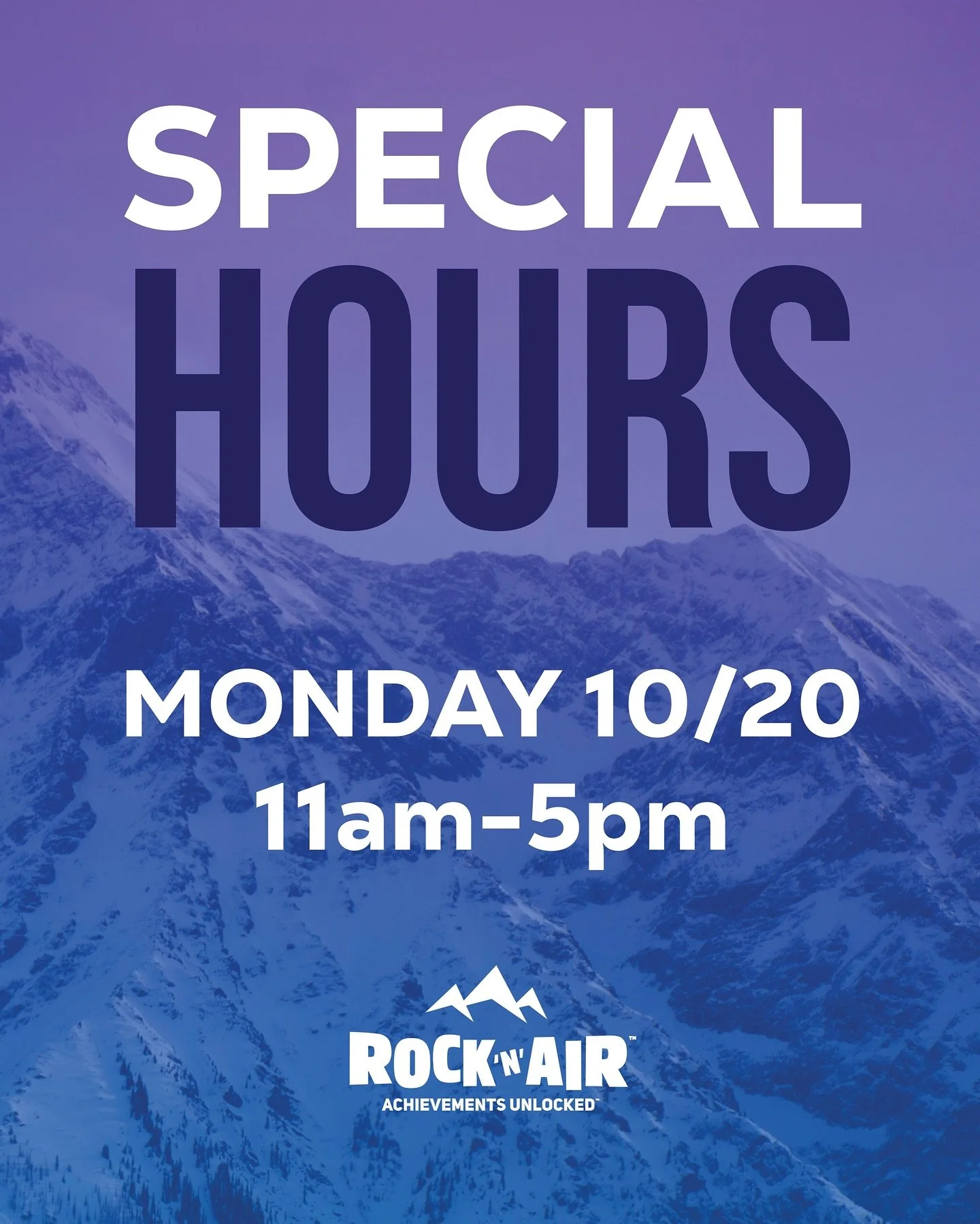 Make your Monday an Adventure! 
Open for special hours today from 11AM&ndash;5PM.