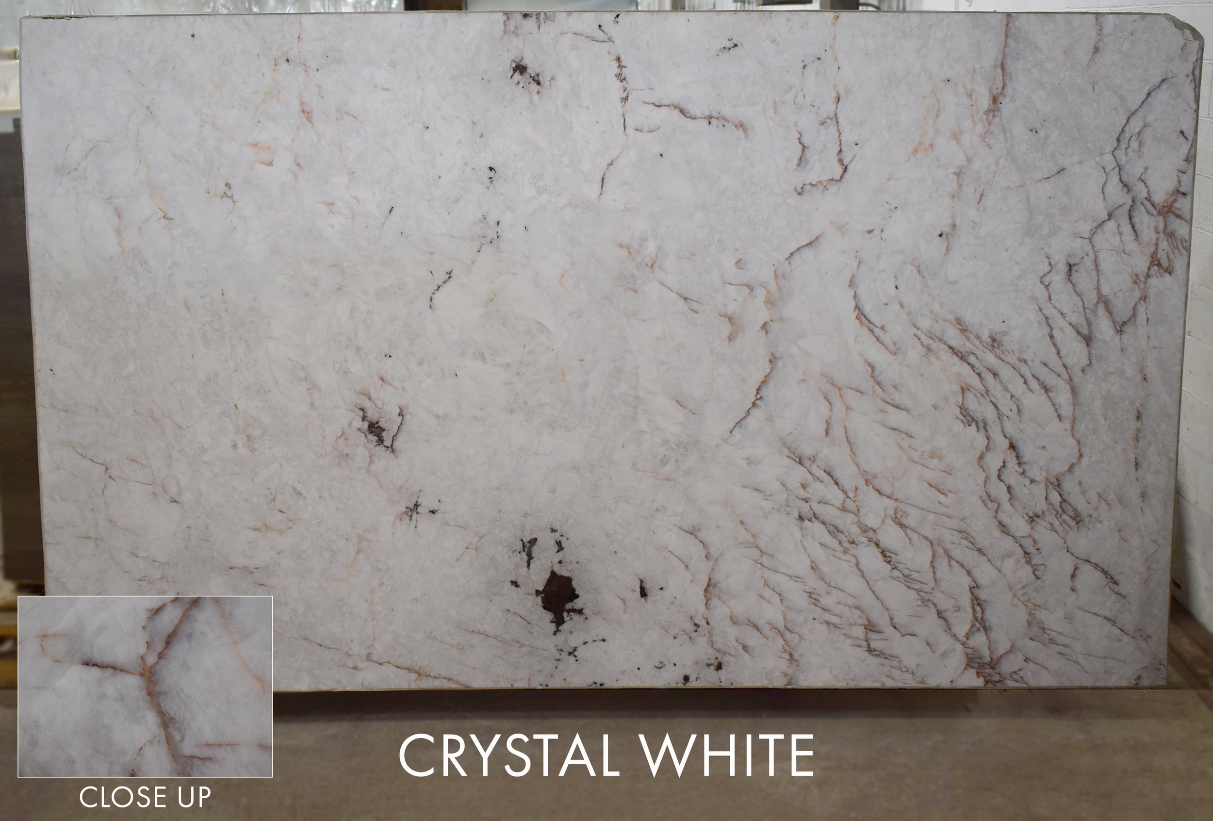 Crystal White Quartzite 3cm