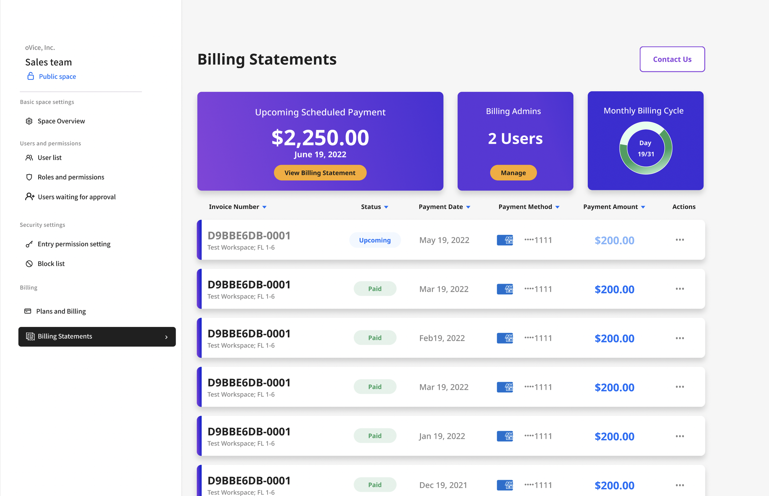 Billing Dashboard Via CC