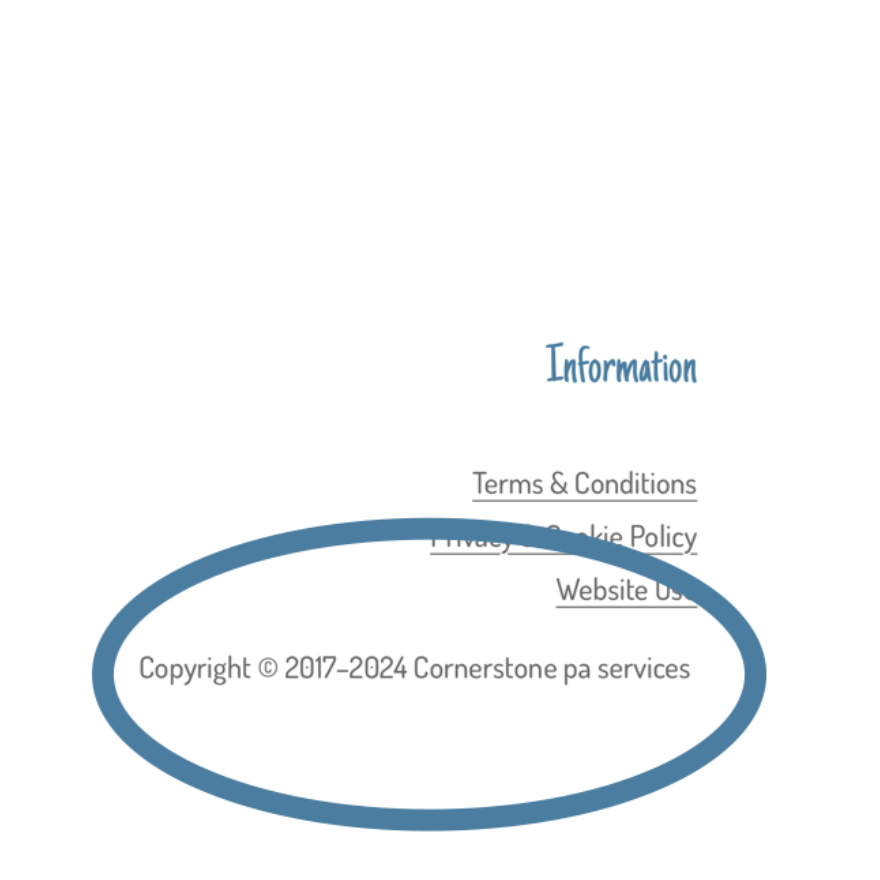 Your website copyright date...