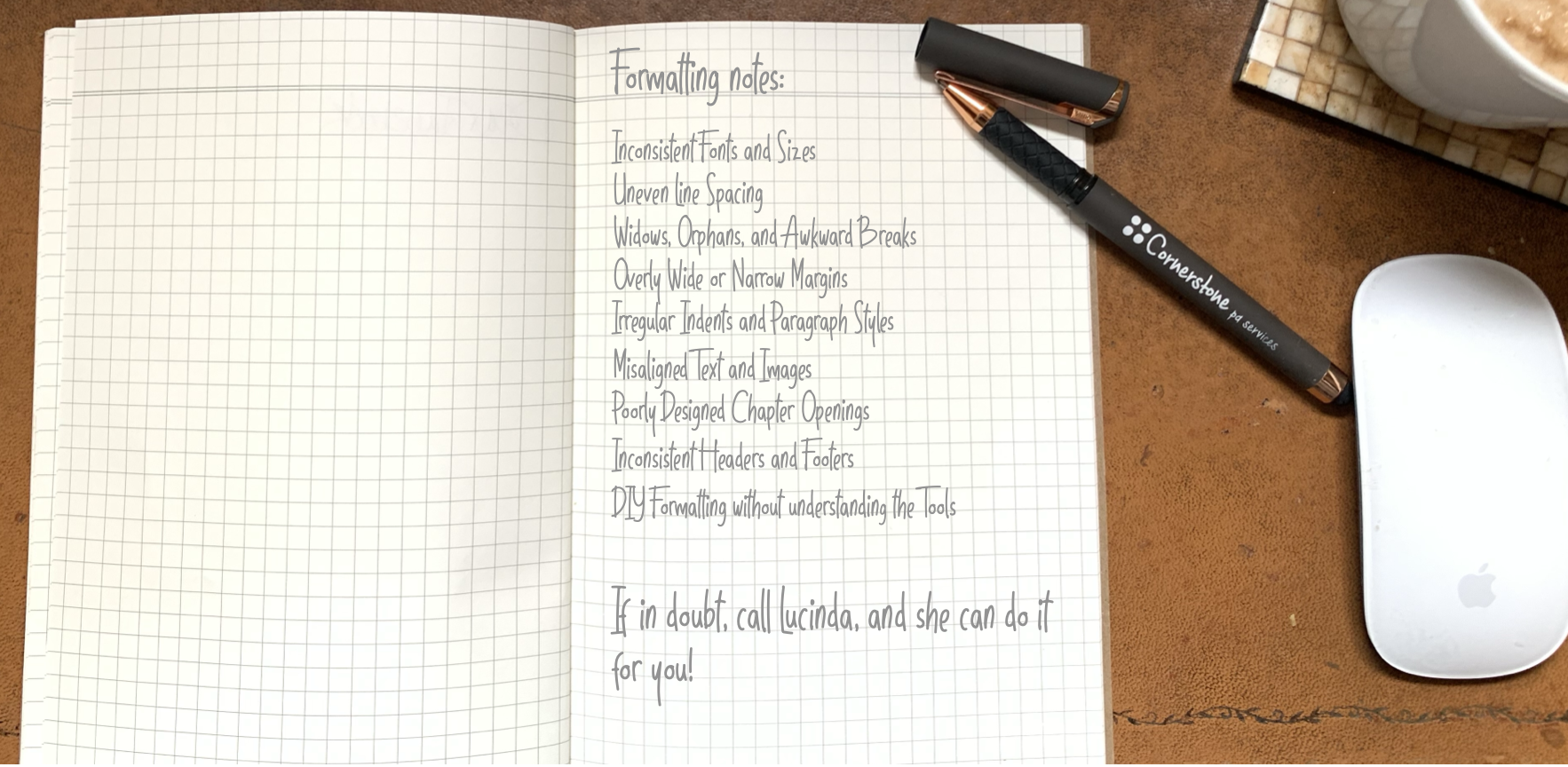 Common formatting mistakes that make a book look amateur — Cornerstone ...